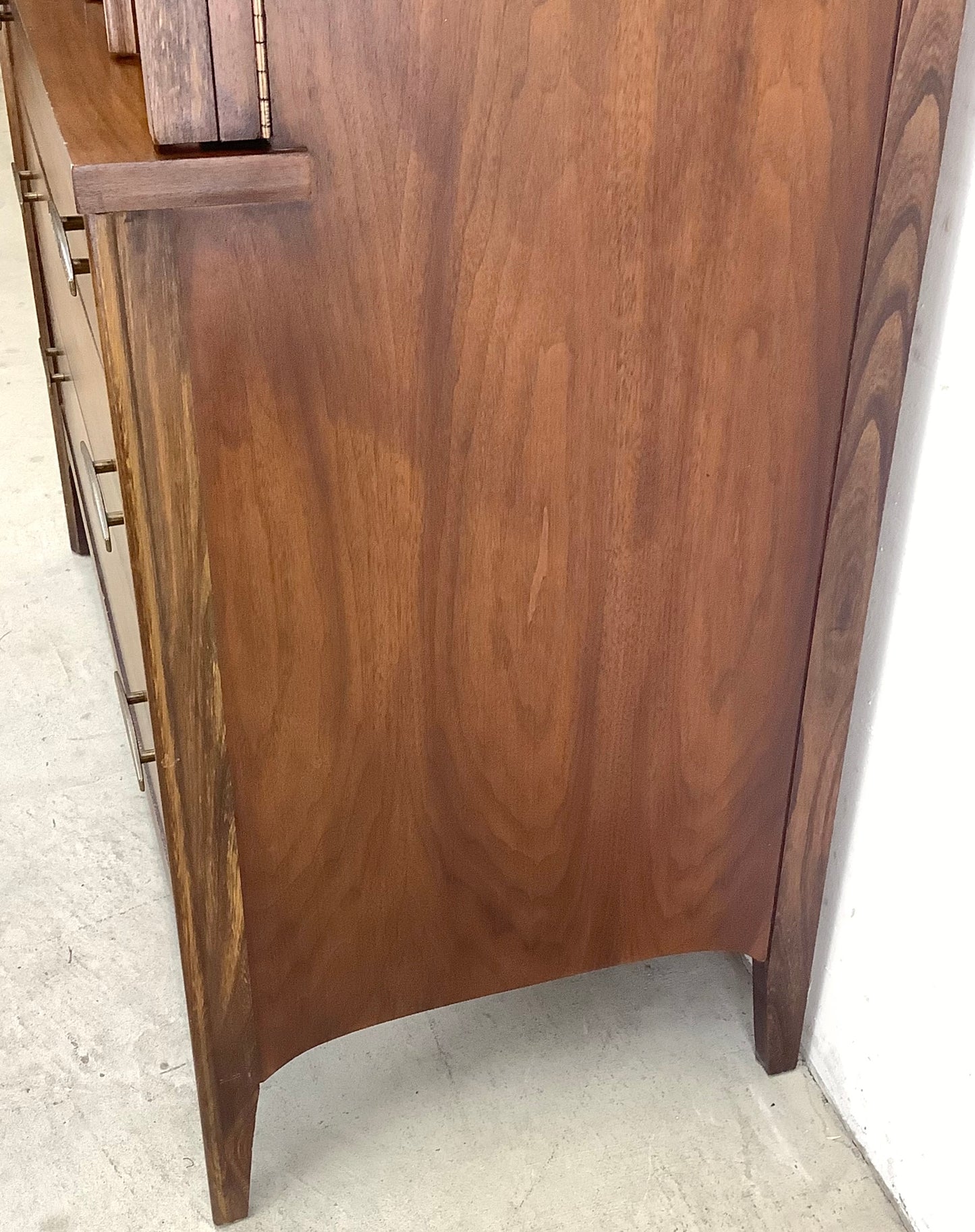 Mid-Century Kent Coffey Style Walnut Highboy Dresser