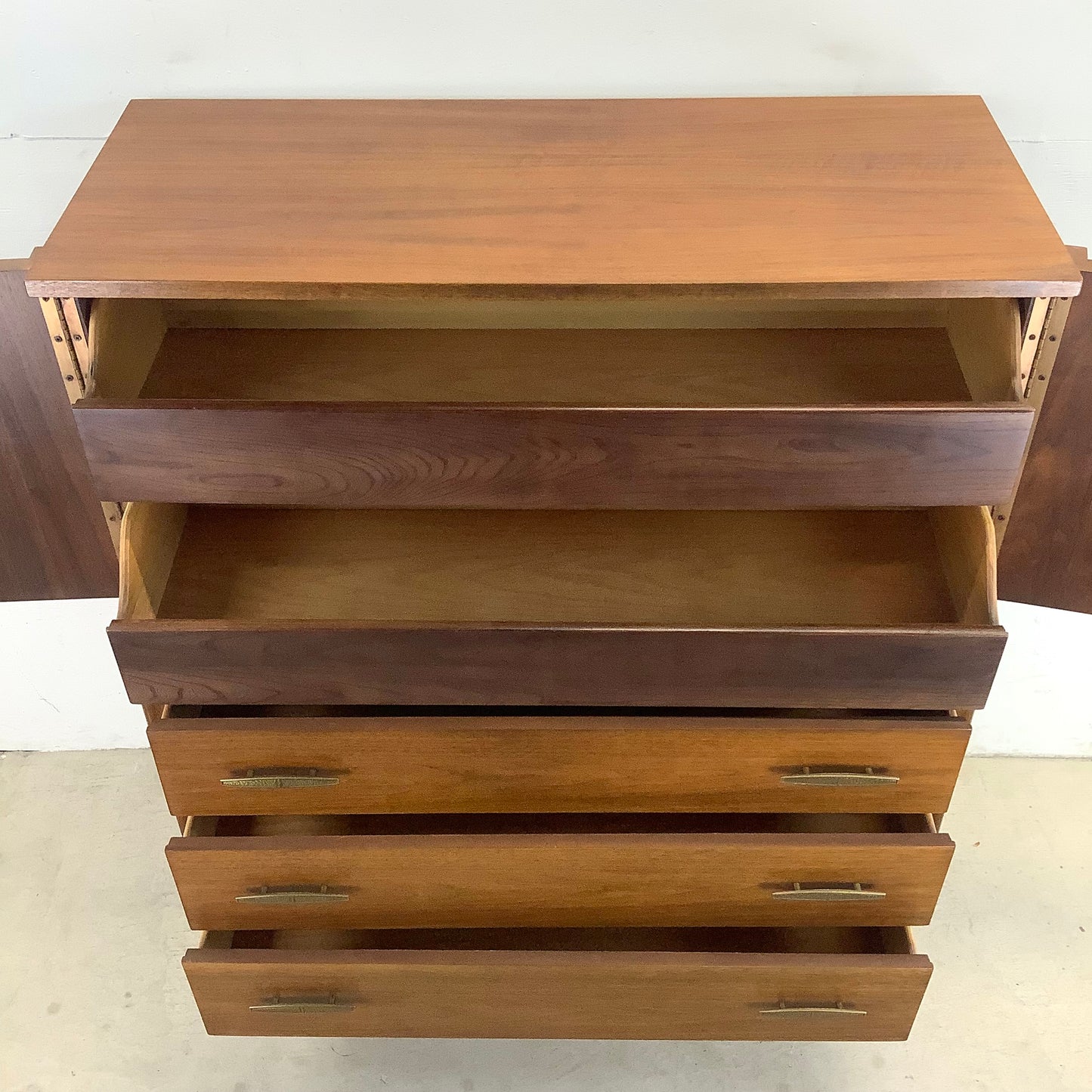 Mid-Century Kent Coffey Style Walnut Highboy Dresser