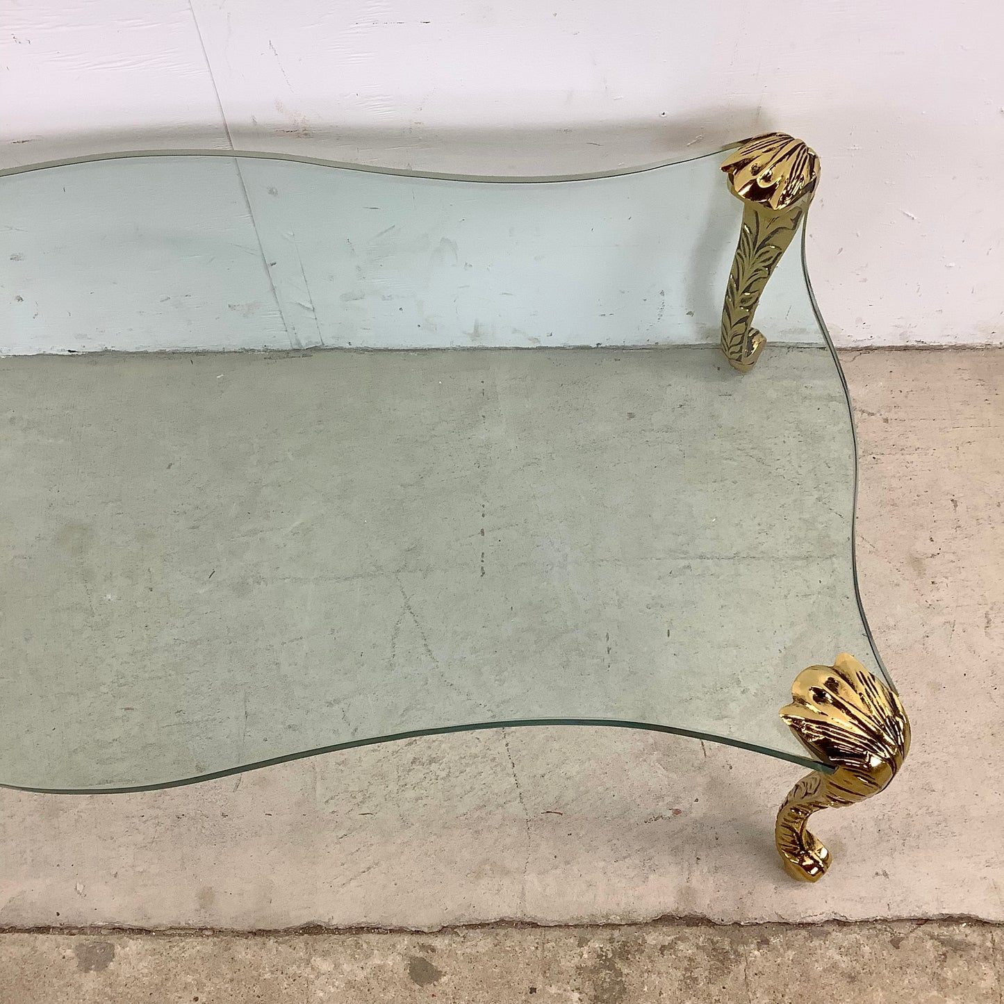 Vintage Gilt Leg Coffee Table after P.E. Guerin