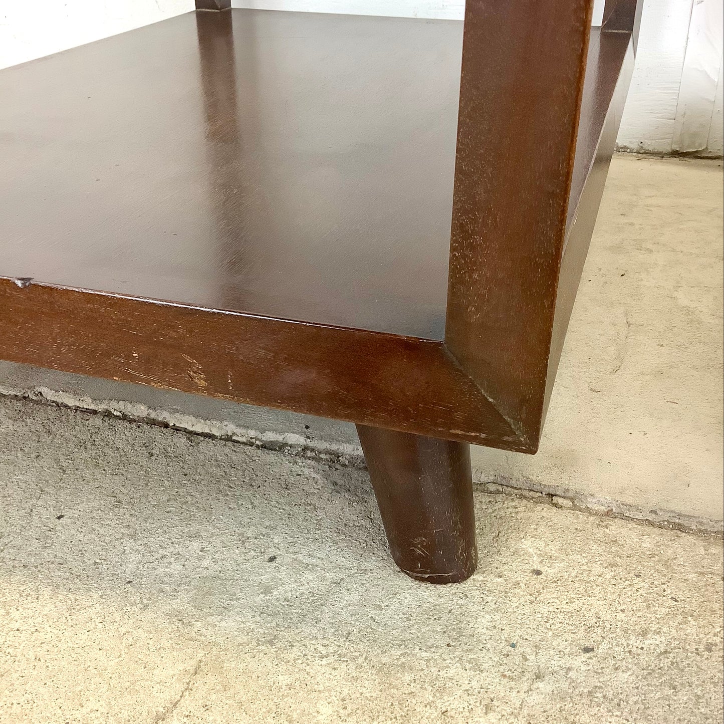 Mid-Century Glass Top Lamp Tables- Pair