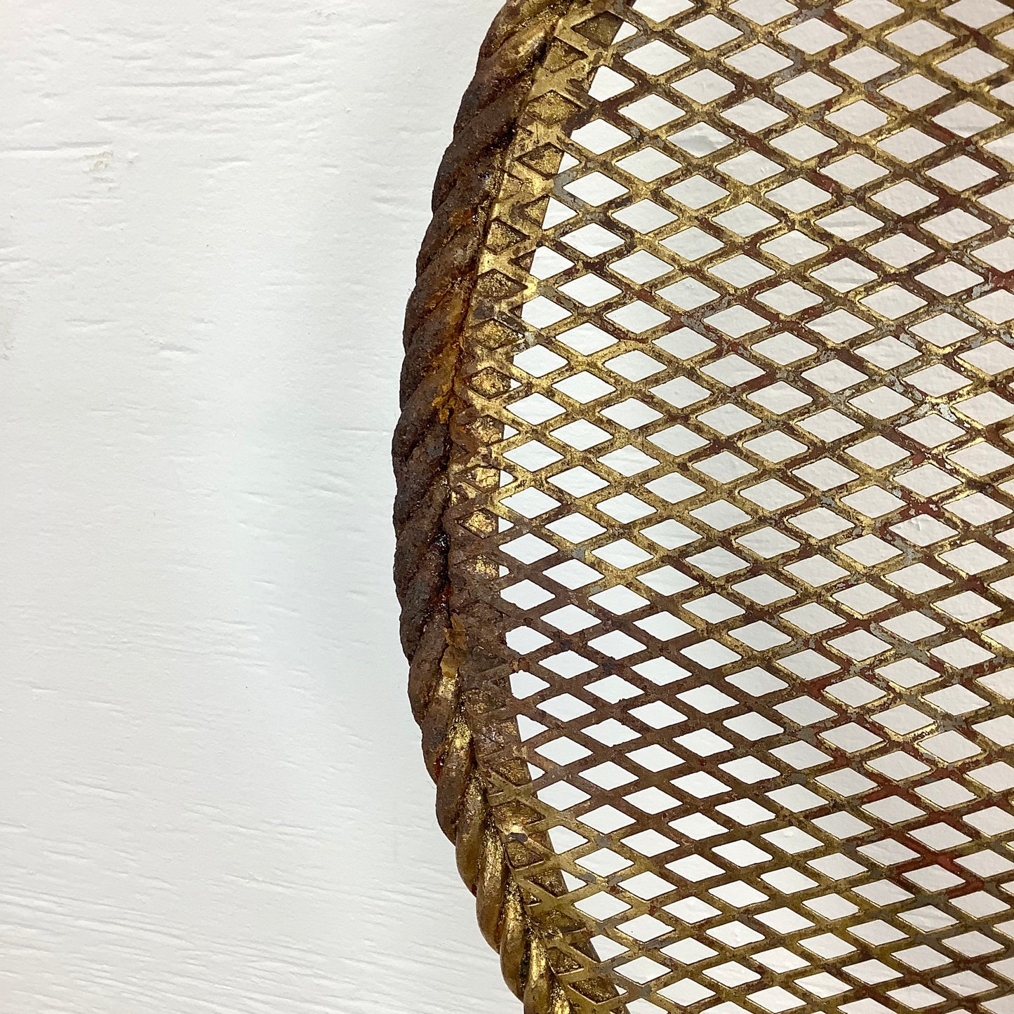 Italian Modern Heart Shaped Gilt Tassell Chair