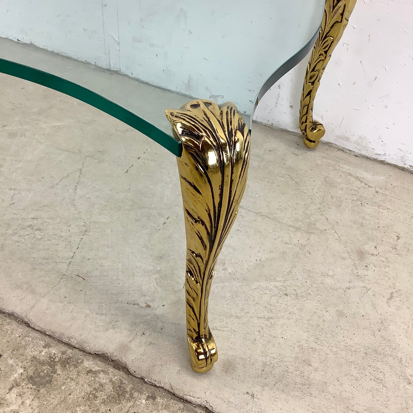 Vintage Gilt Leg Coffee Table after P.E. Guerin
