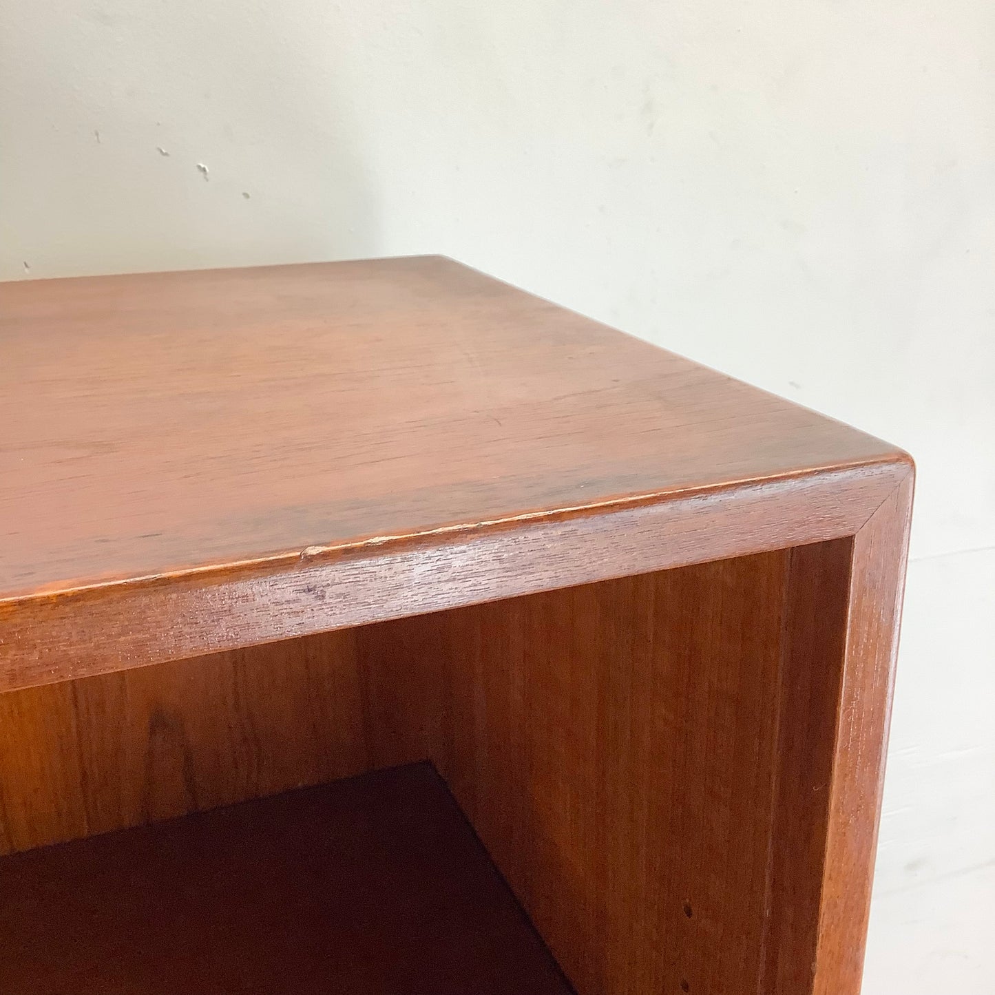 Mid-Century Glass Front Teak Display Cabinet