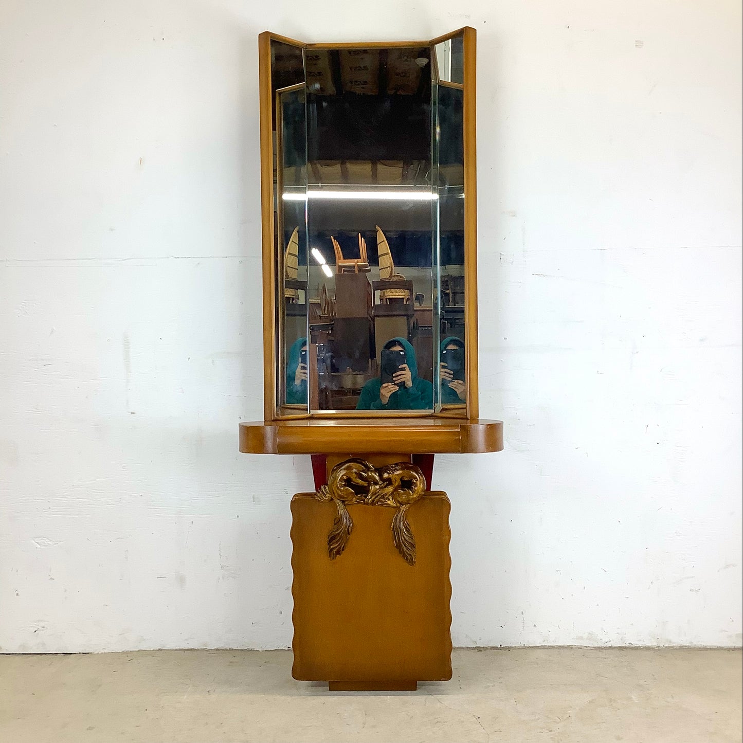 Vintage Eugenio Montuori Dressing Mirror & Console Set for Fratelli Turri