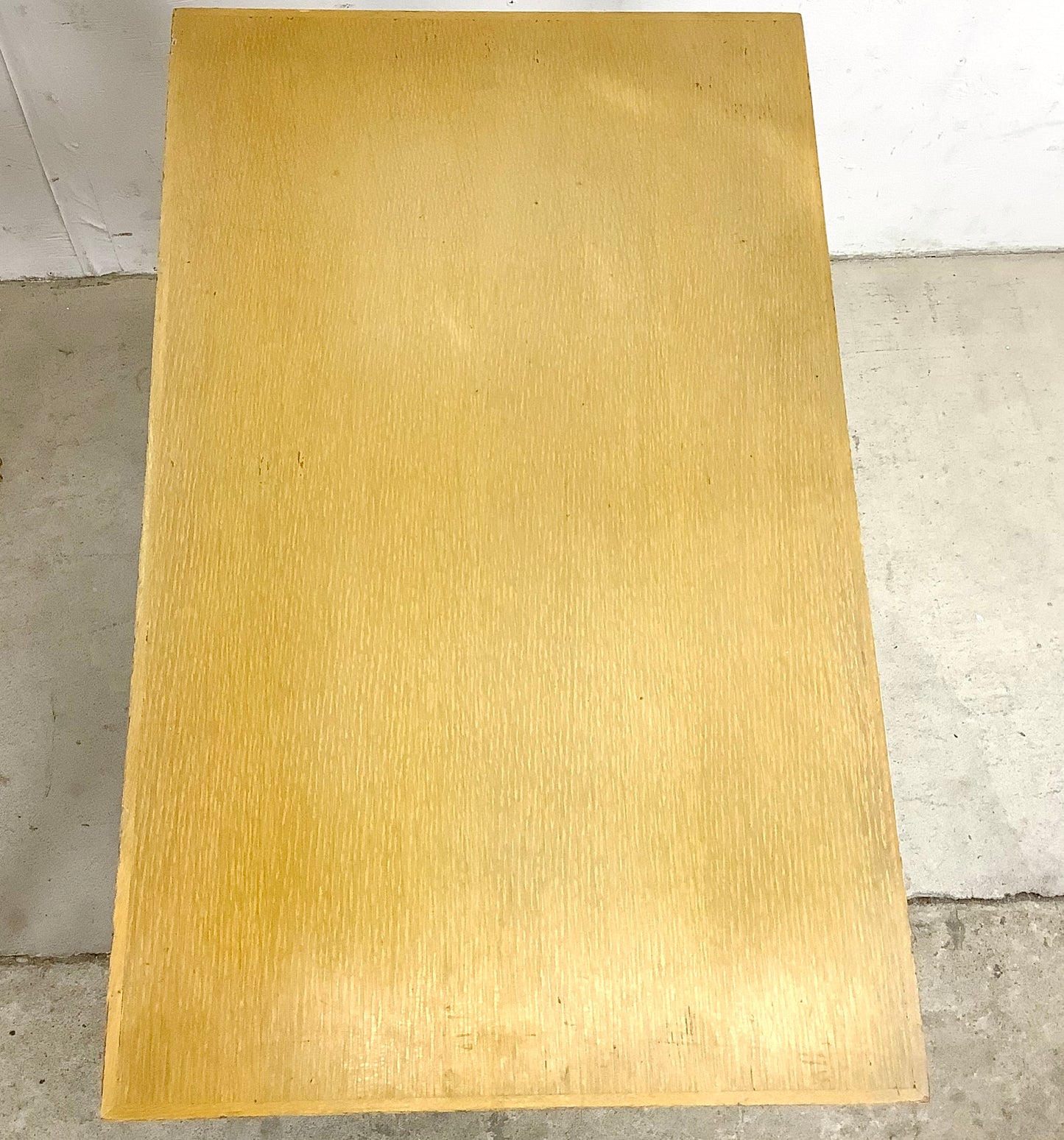 Vintage Modern Two Tier Blonde Side Tables- Pair