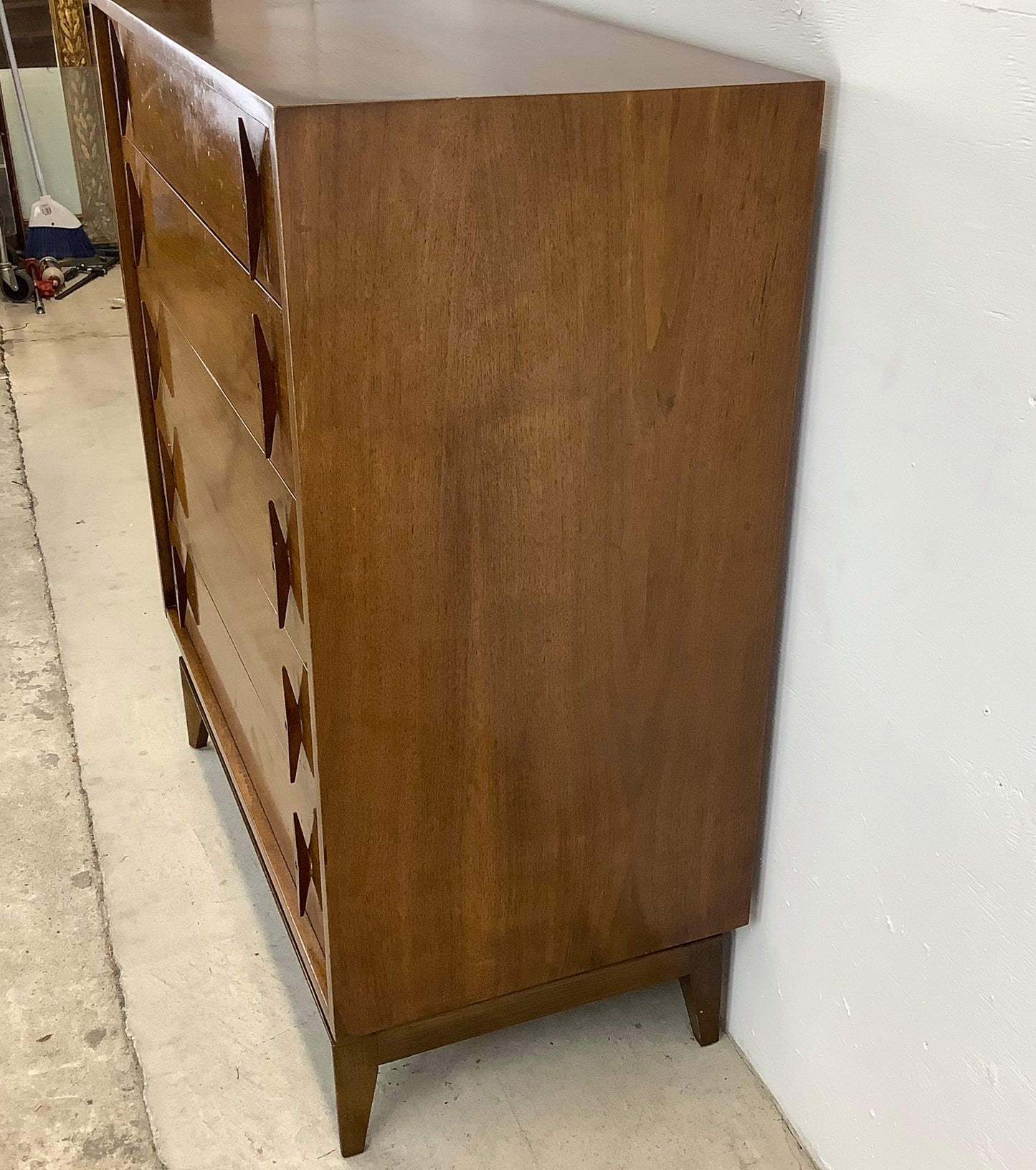 Mid-Century Five Drawer Highboy Dresser from American of Martinsville