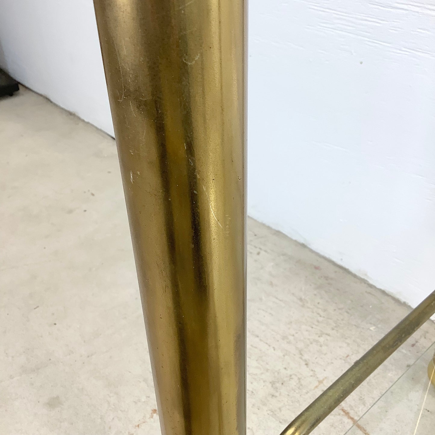 Vintage Modern Brass Finish Bar Cart