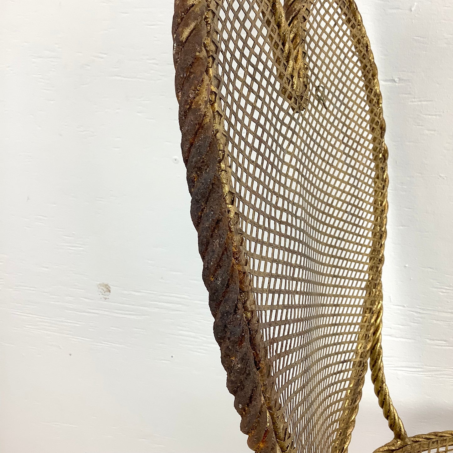 Italian Modern Heart Shaped Gilt Tassell Chair