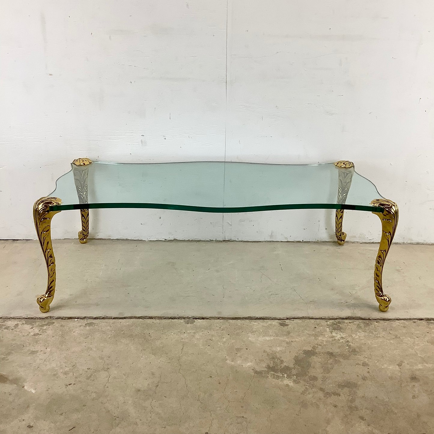 Vintage Gilt Leg Coffee Table after P.E. Guerin