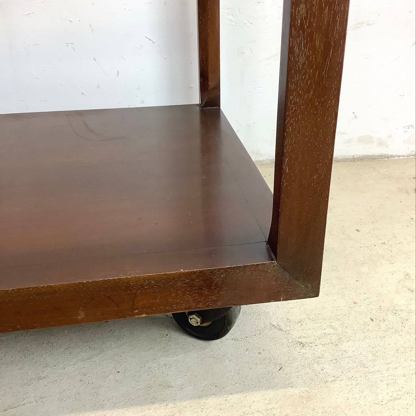 Mid-Century Glass Top Lamp Tables- Pair