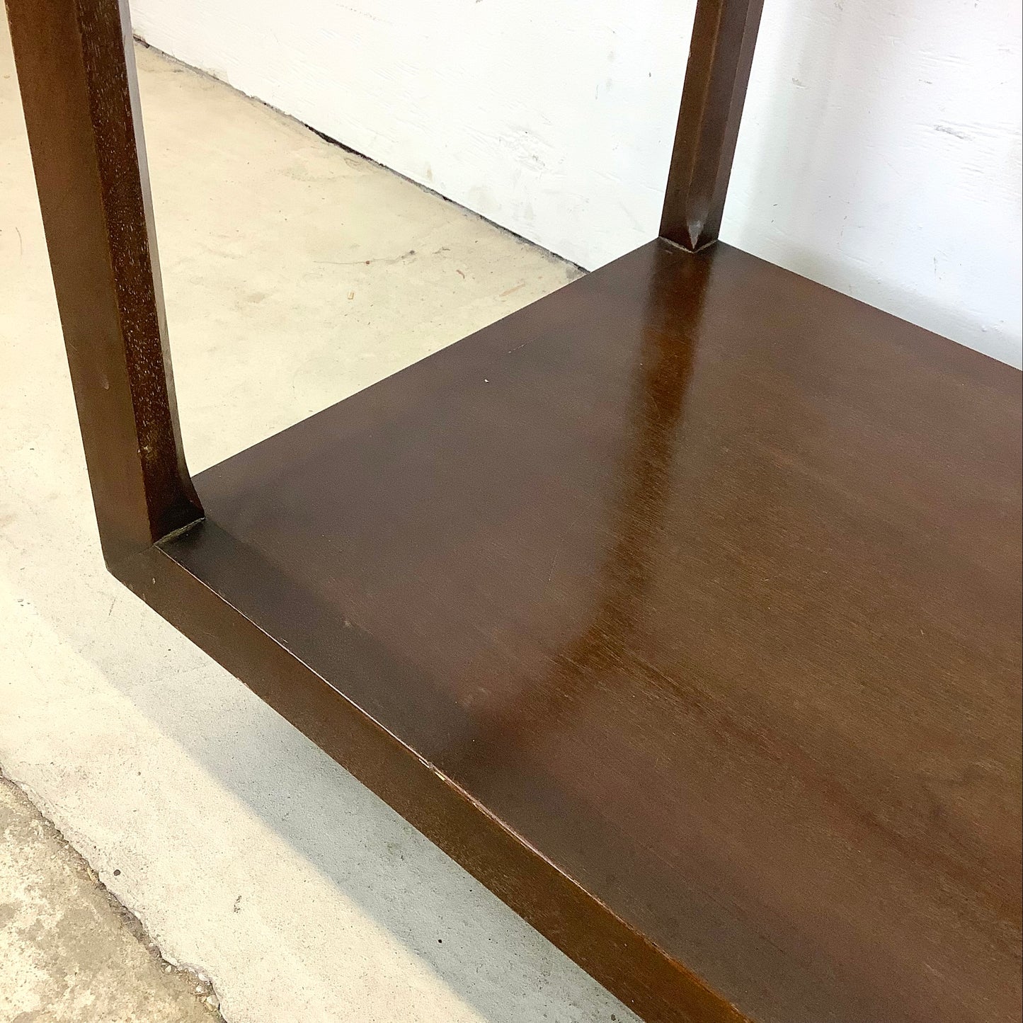 Mid-Century Glass Top Lamp Tables- Pair