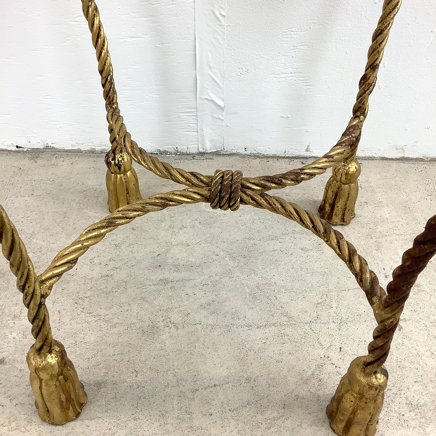 Italian Modern Heart Shaped Gilt Tassell Chair