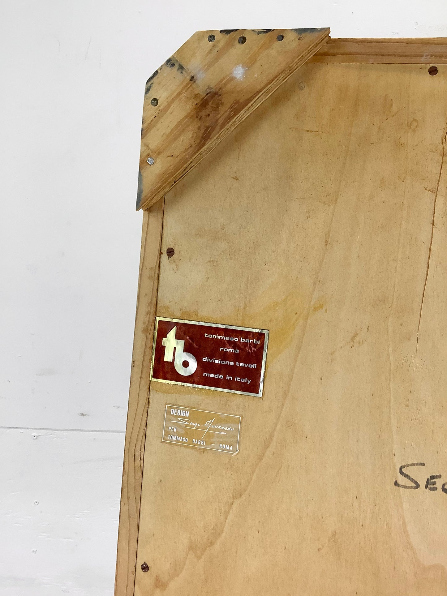Tommaso Barbi Brass and Burl Backgammon Game Table