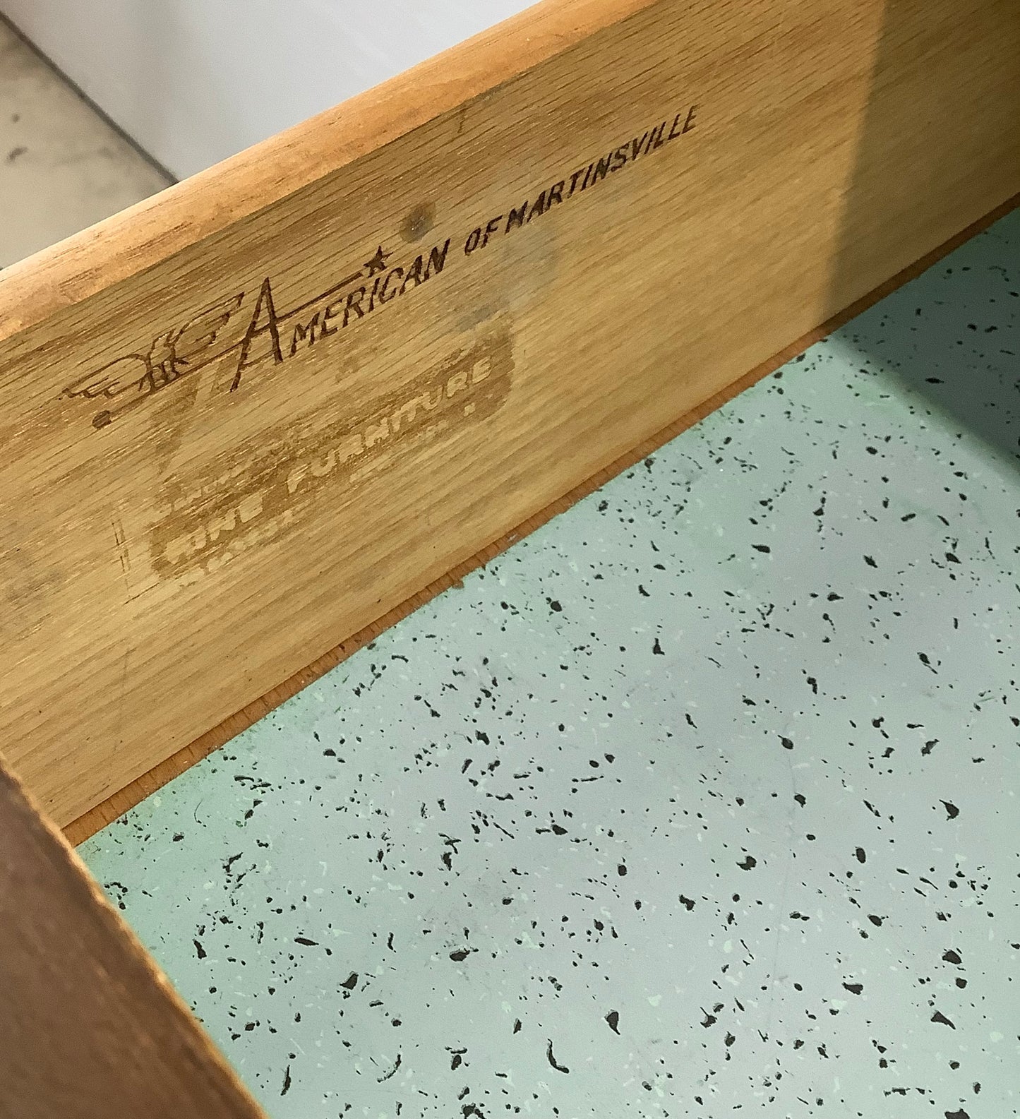 Mid-Century Five Drawer Highboy Dresser from American of Martinsville