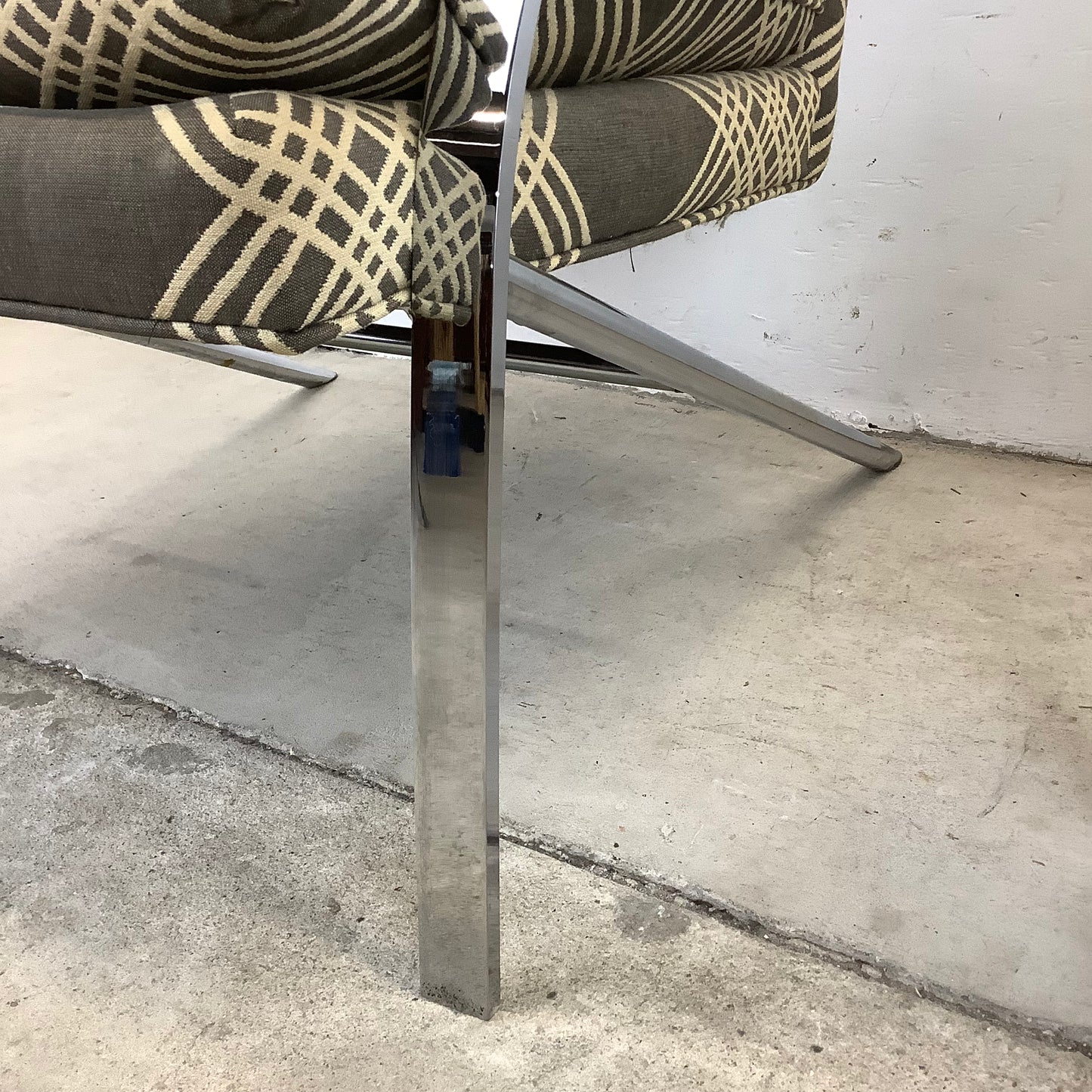Pair of Mid-Century Chrome "Arco" Lounge Chairs attr. Paul Tuttle