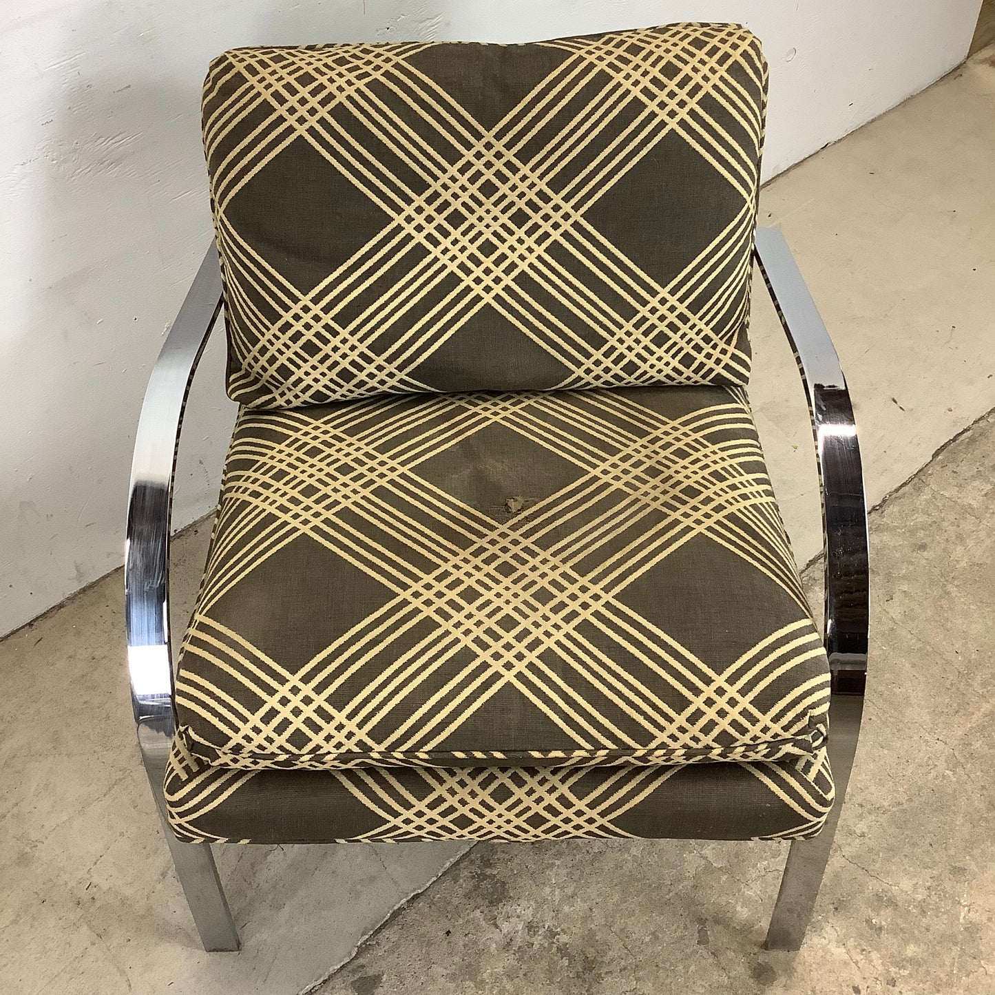 Pair of Mid-Century Chrome "Arco" Lounge Chairs attr. Paul Tuttle