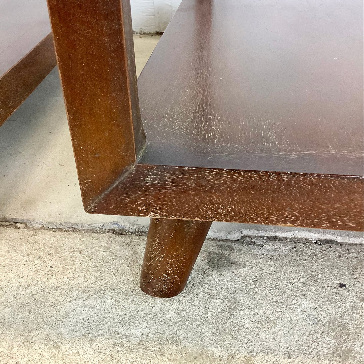 Mid-Century Glass Top Lamp Tables- Pair