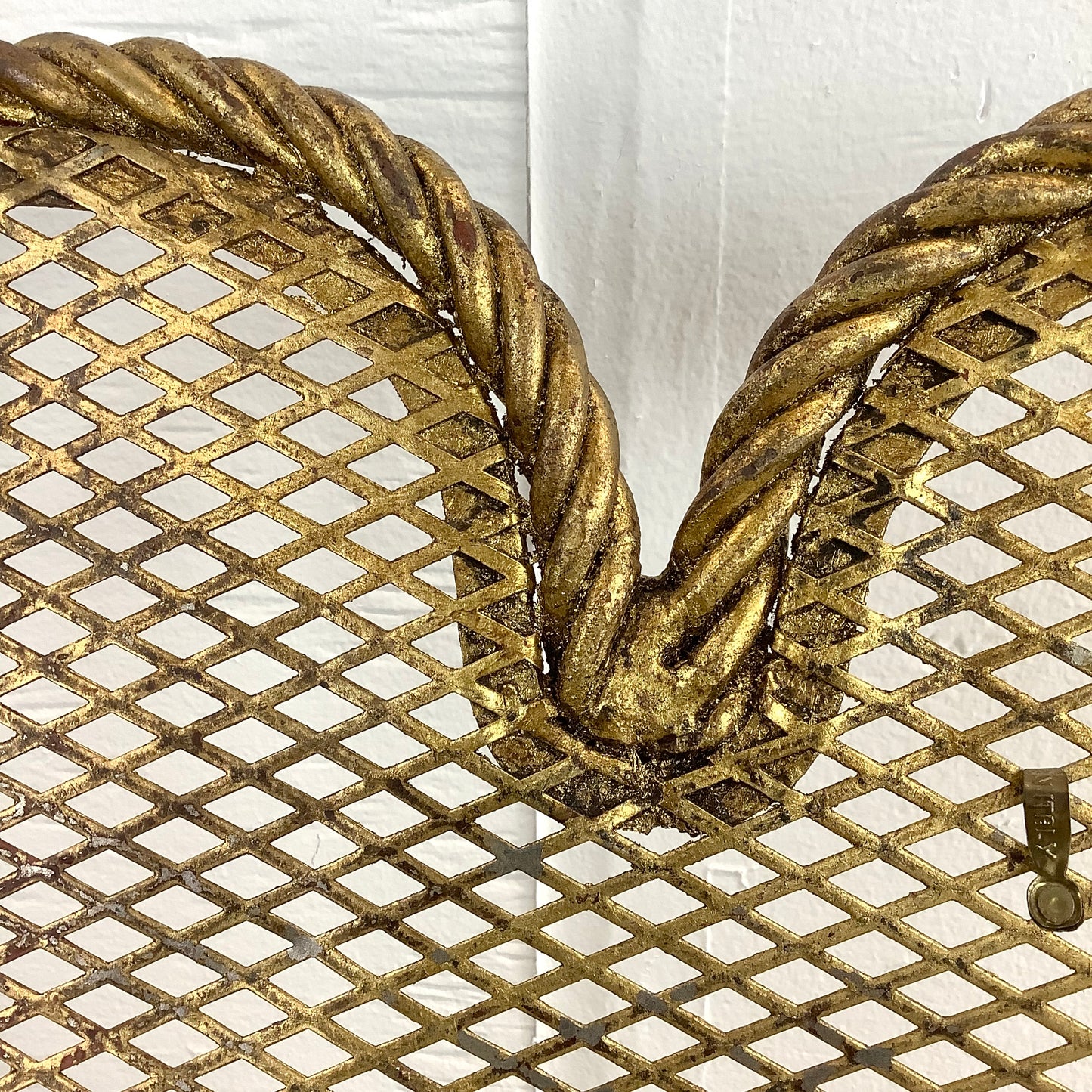 Italian Modern Heart Shaped Gilt Tassell Chair