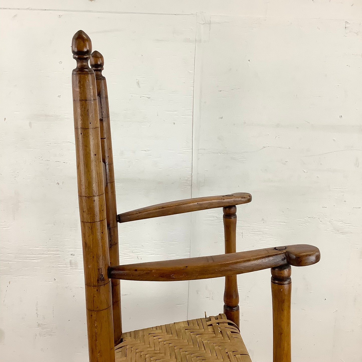 Vintage Antique Rush Seat Child Rocking Chair