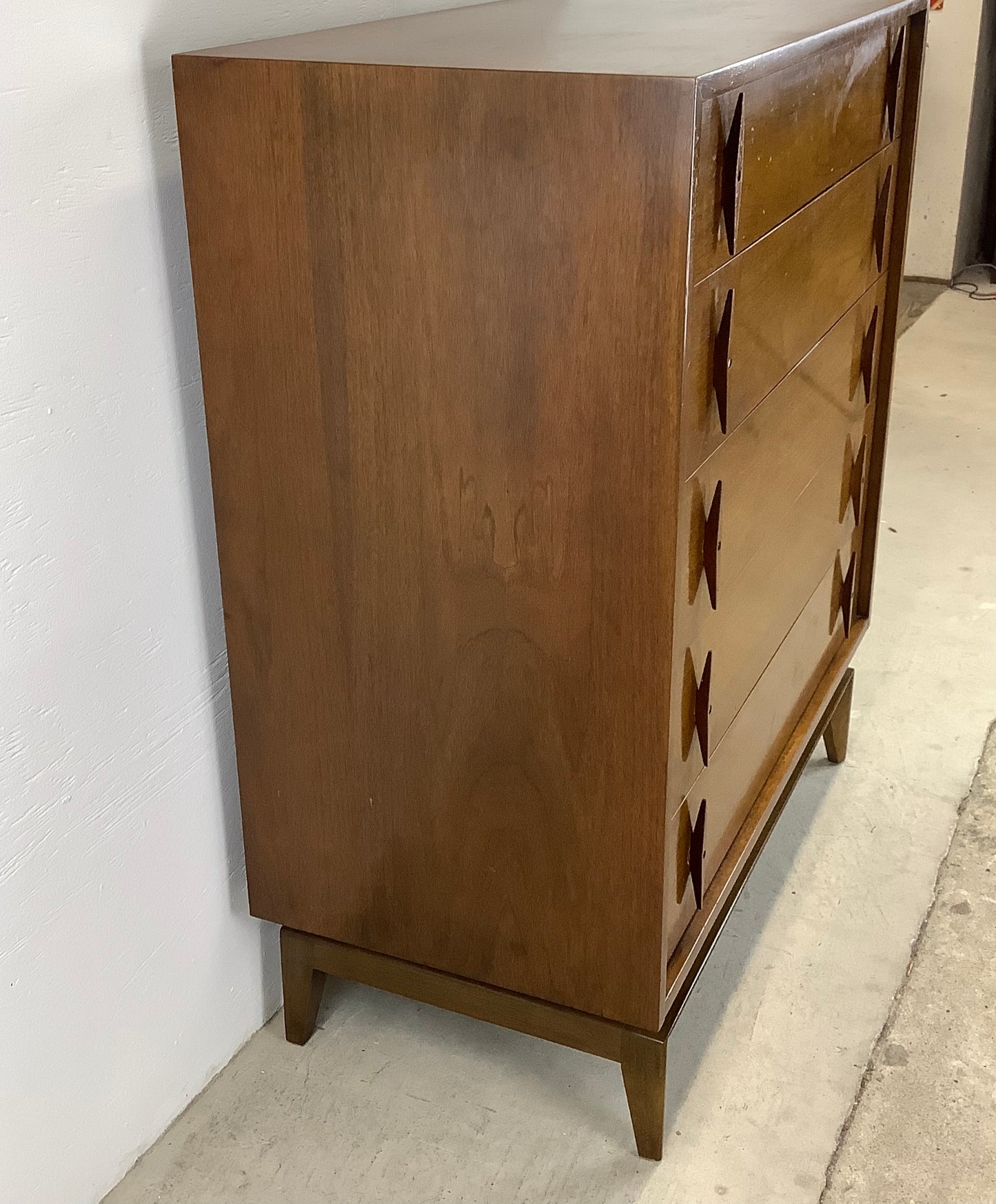 Mid-Century Five Drawer Highboy Dresser from American of Martinsville