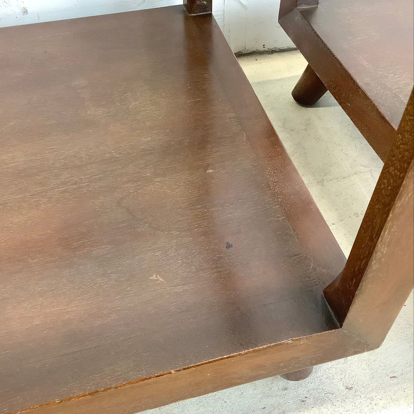 Mid-Century Glass Top Lamp Tables- Pair