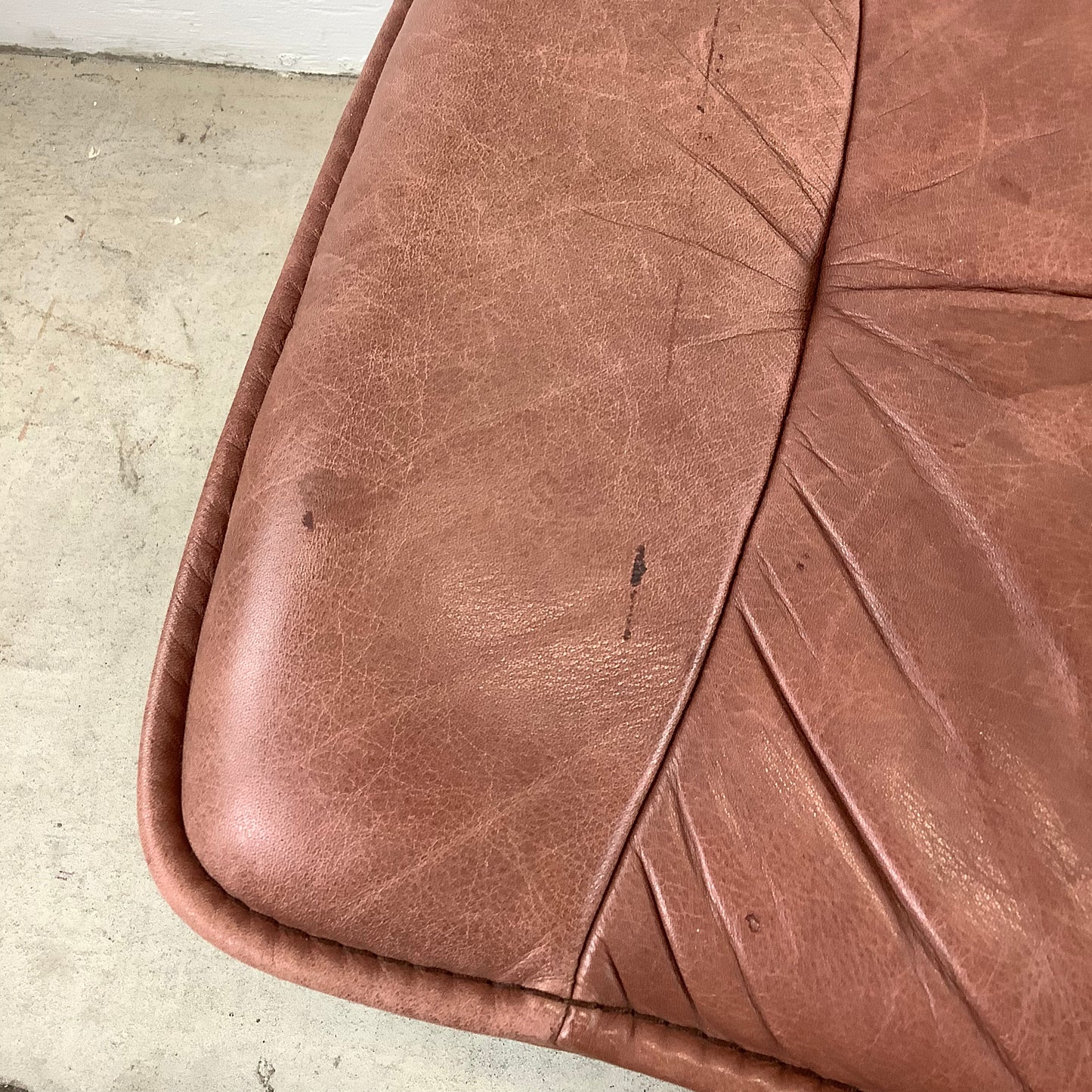 Vintage Ekornes Stressless Admiral Maroon Leather Recliner With Ottoman
