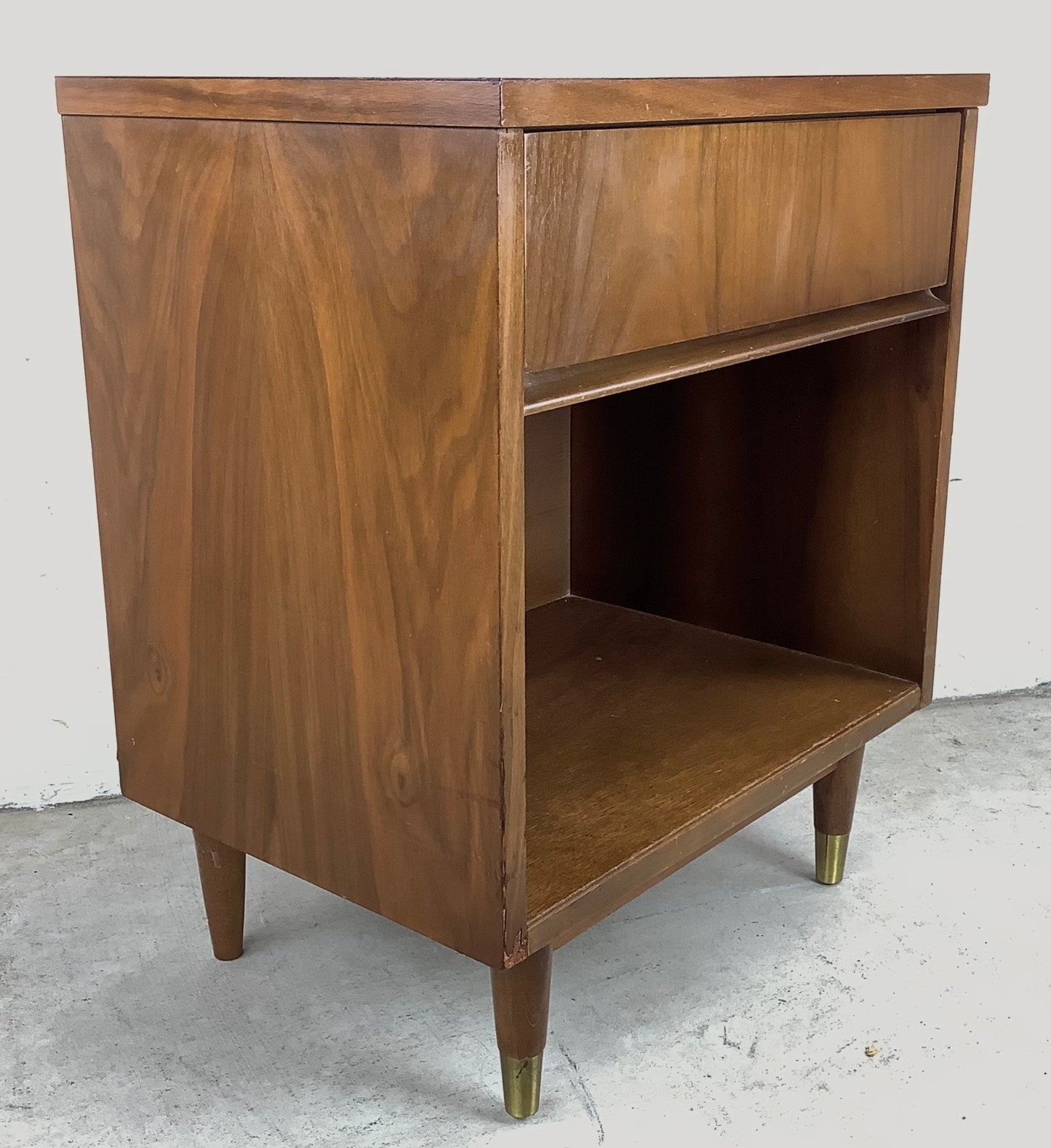 Mid-Century Single Drawer Nightstand