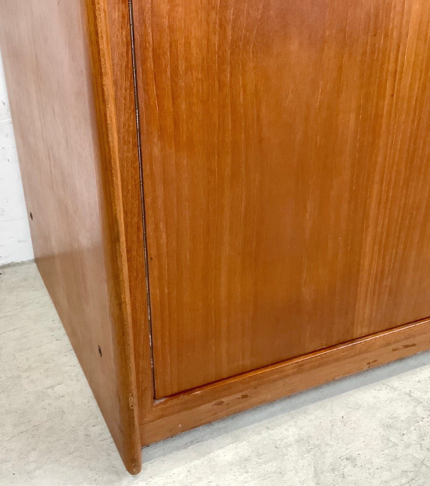 Vintage Modern Teak Armoire Style Dresser