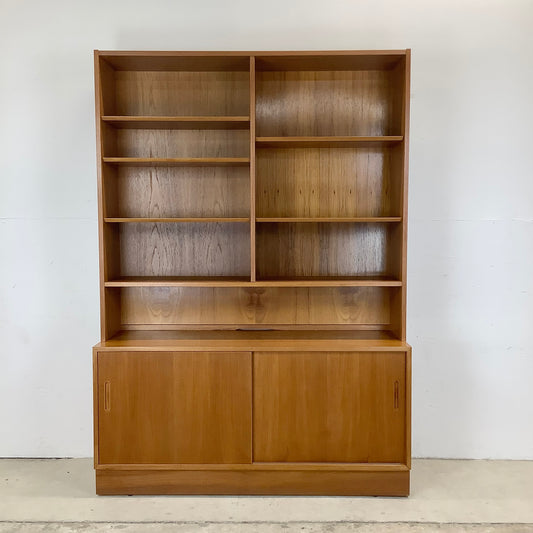 Scandinavian Modern Teak Bookcase With Cabinet by Poul Hundevad