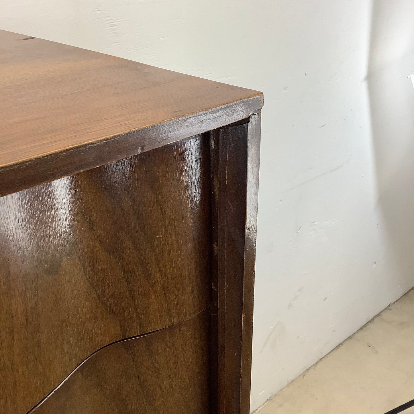 Mid-Century Walnut Highboy Dresser from Bassett