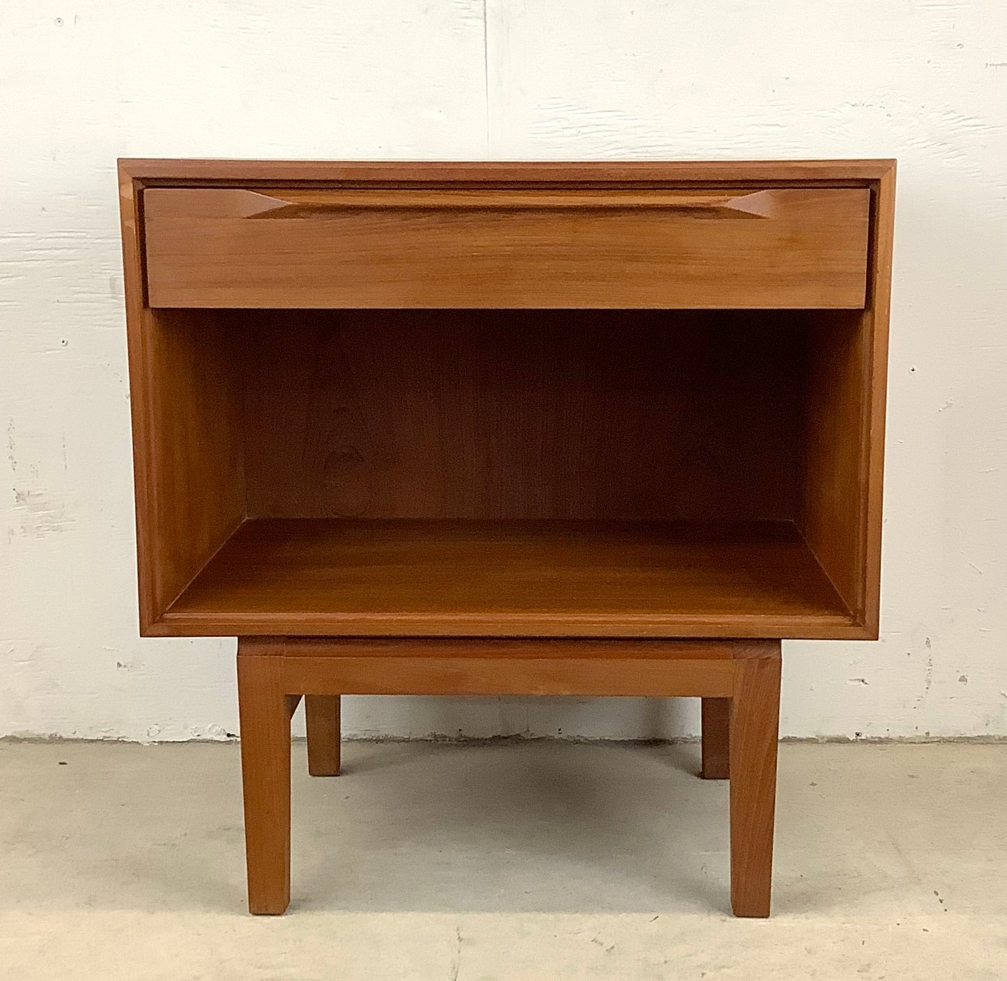 Vintage Modern Scandinavian Design Teak Nightstand- Lyby Mobler