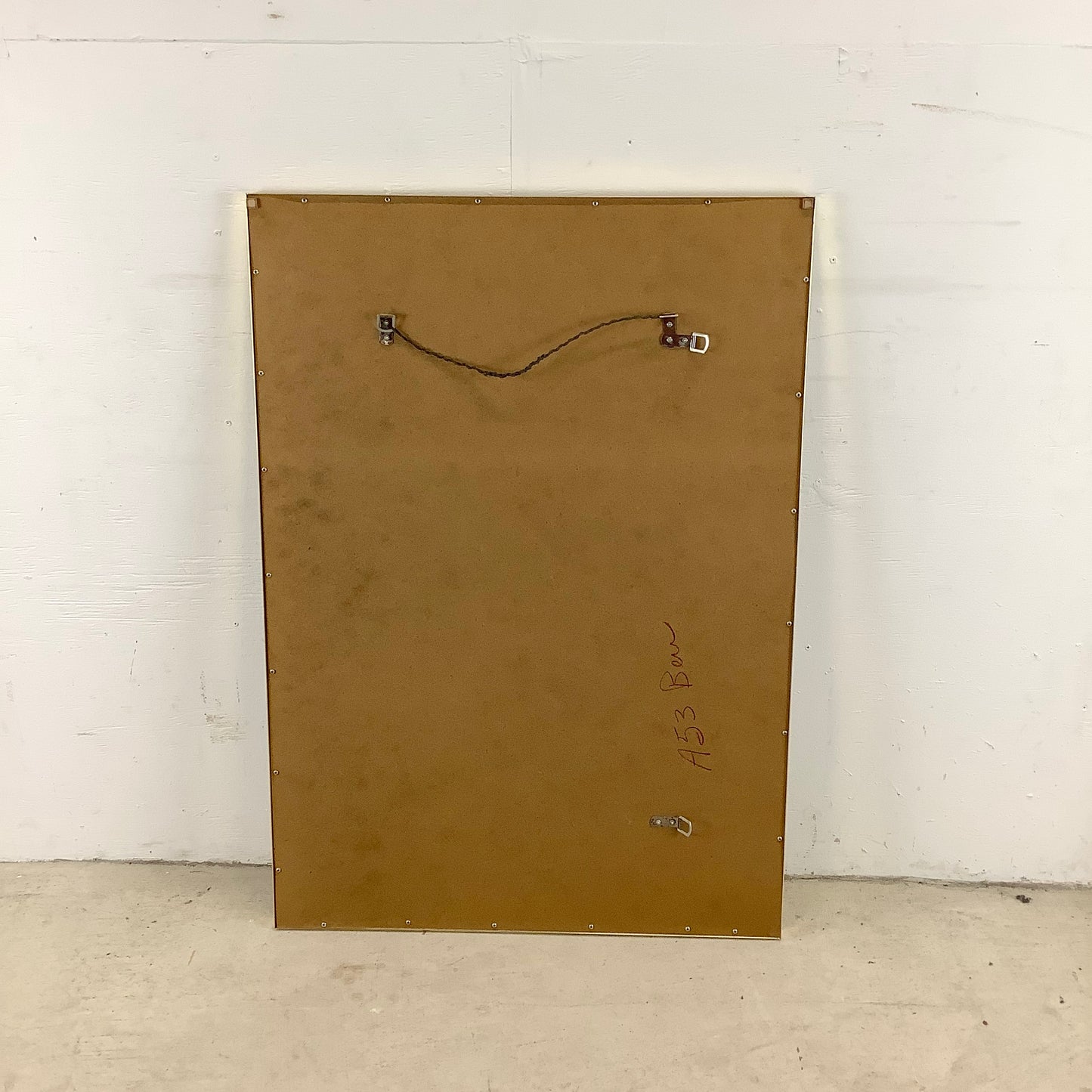 Vintage Modern Brass Frame Mirror