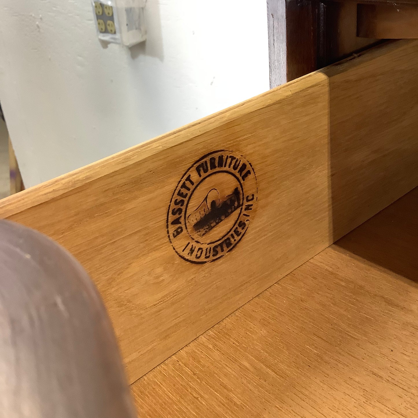 Mid-Century Walnut Highboy Dresser from Bassett