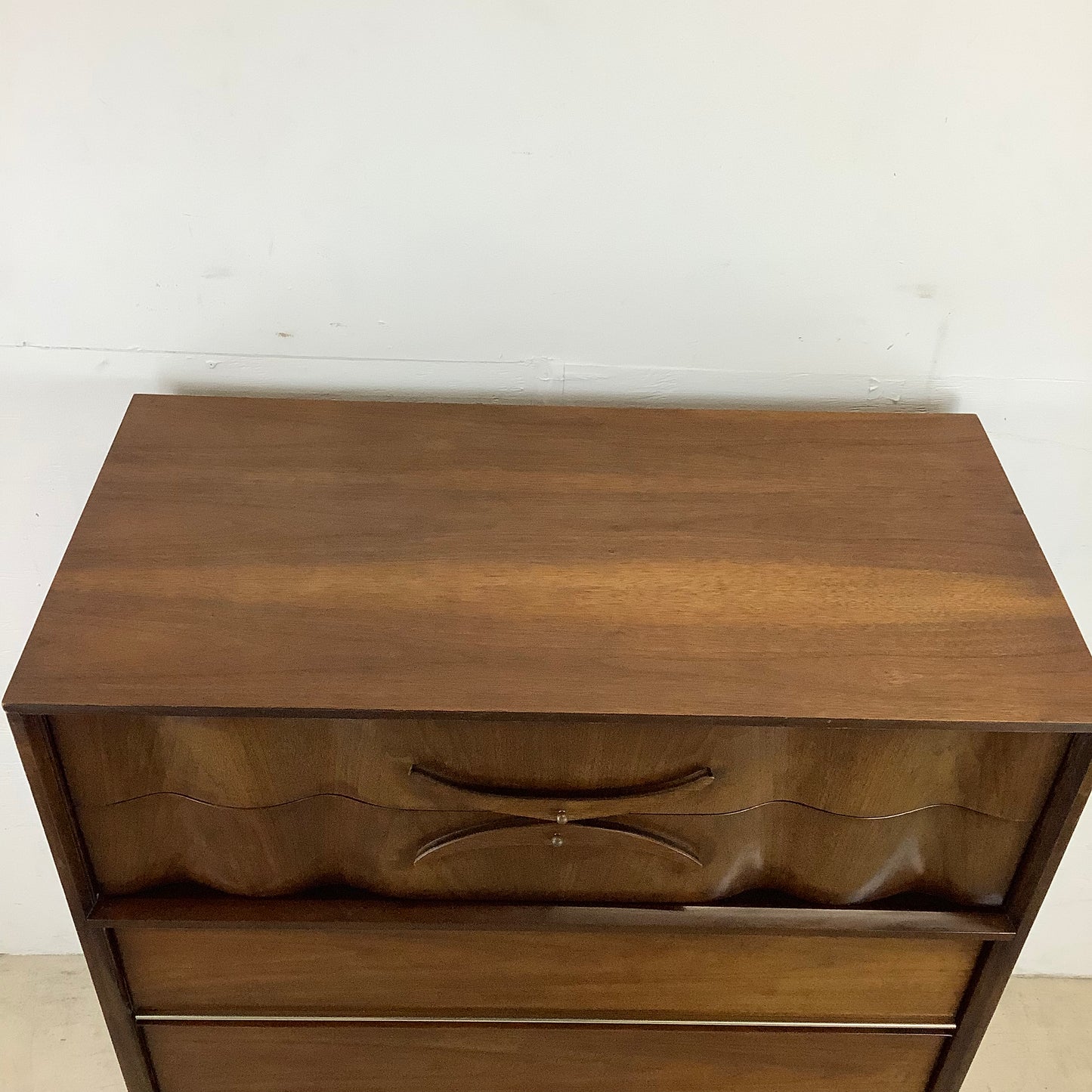 Mid-Century Walnut Highboy Dresser from Bassett