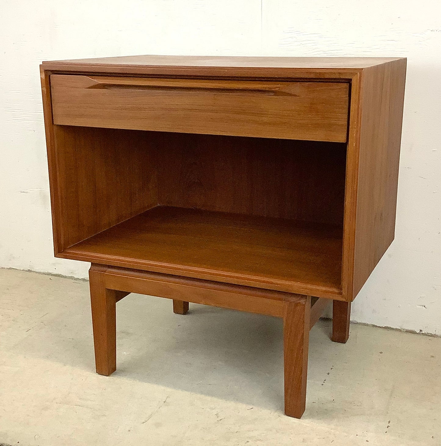 Vintage Modern Scandinavian Design Teak Nightstand- Lyby Mobler