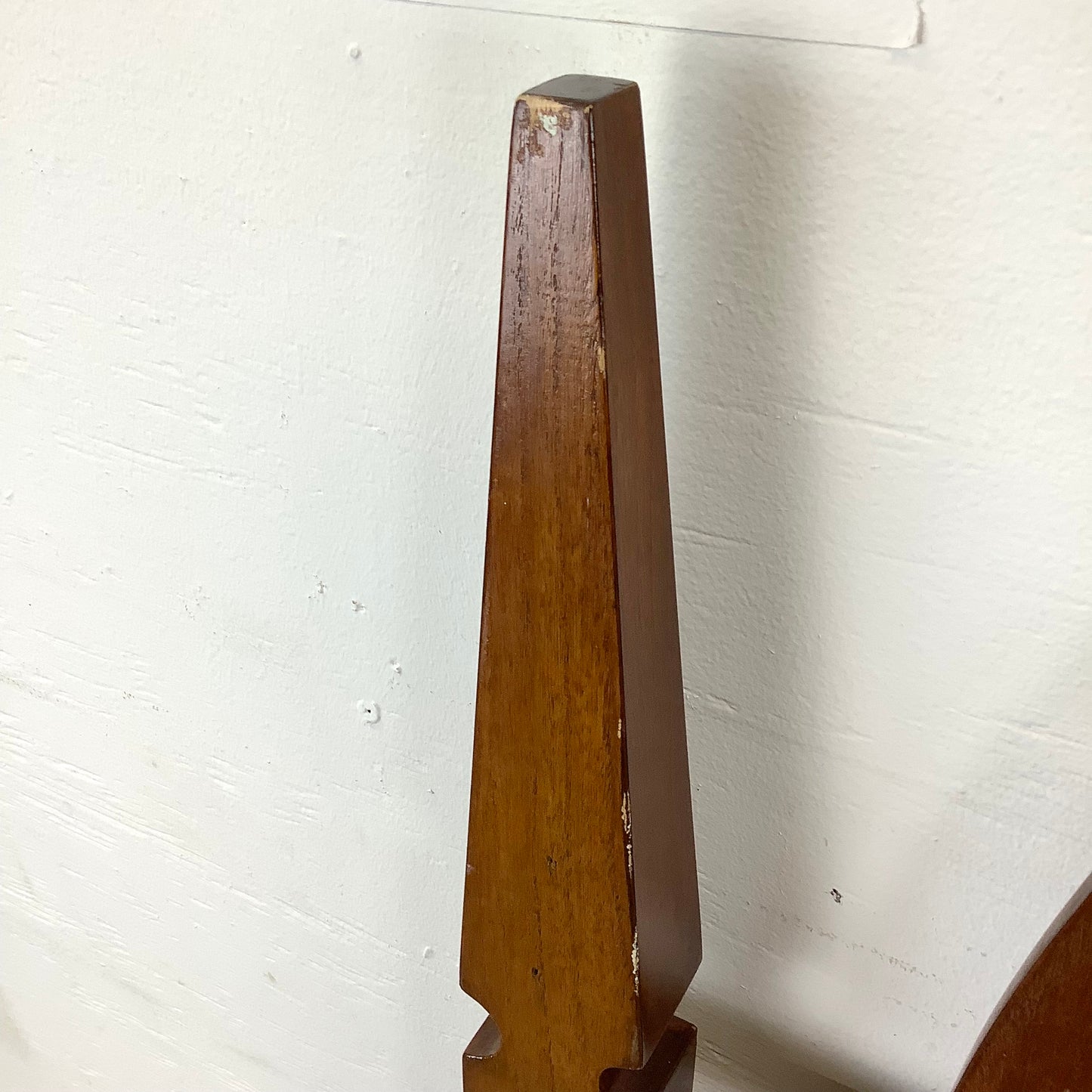 Vintage Mid-Century Burlwood Headboard- Full / Queen Size