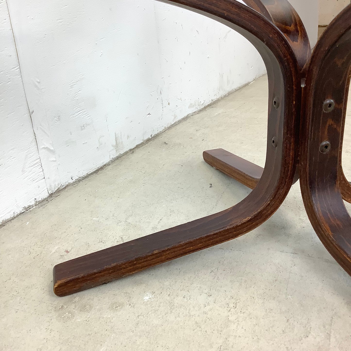 Scandinavian Modern Glass Top Bentwood "Siesta" Coffee Table From Westnofa