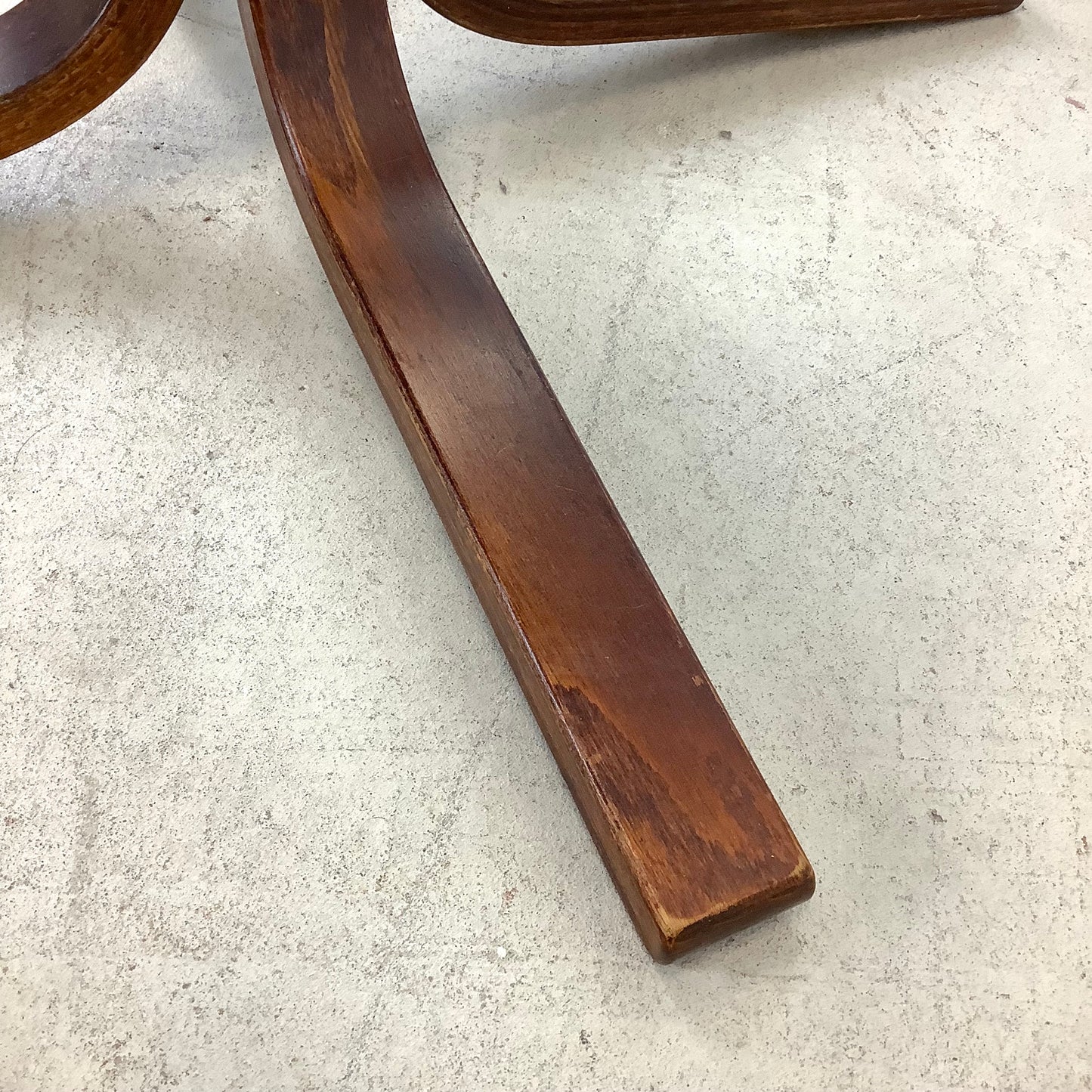 Scandinavian Modern Glass Top Bentwood "Siesta" Coffee Table From Westnofa