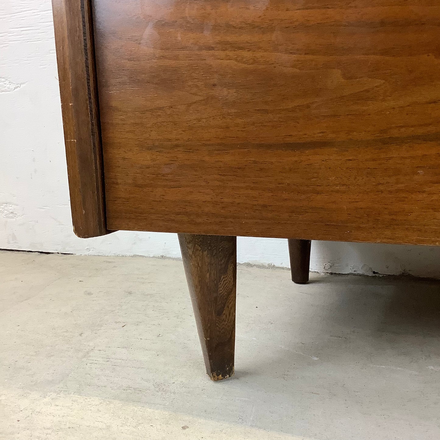 Mid-Century Walnut Highboy Dresser from Bassett