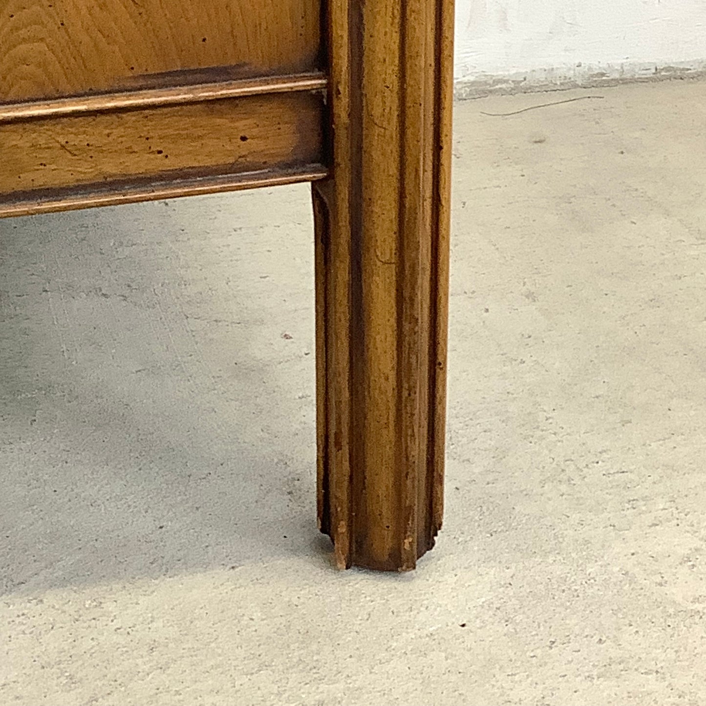 Vintage Storage Coffee Table With Stone Top