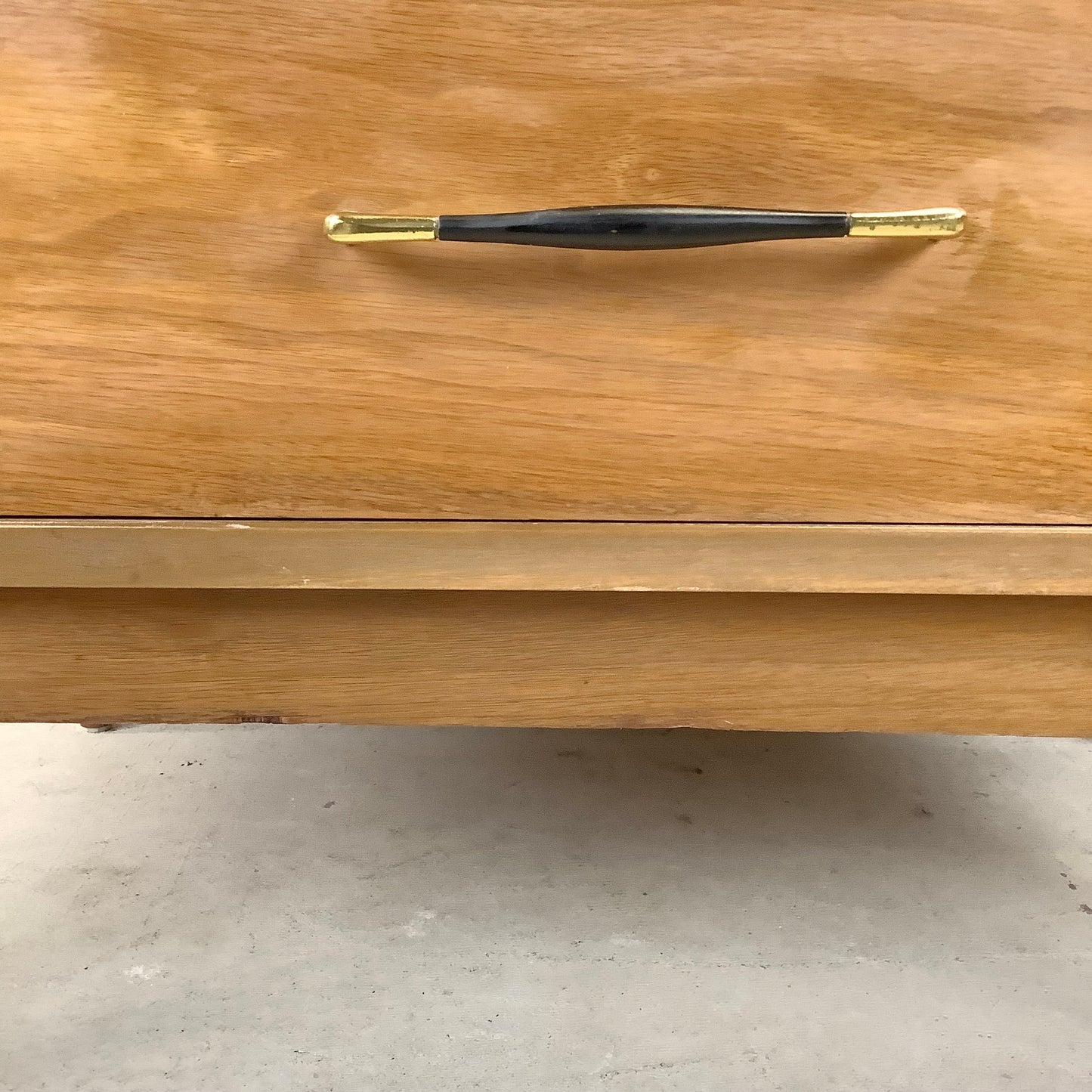 Vintage Modern Walnut Three Drawer Dresser