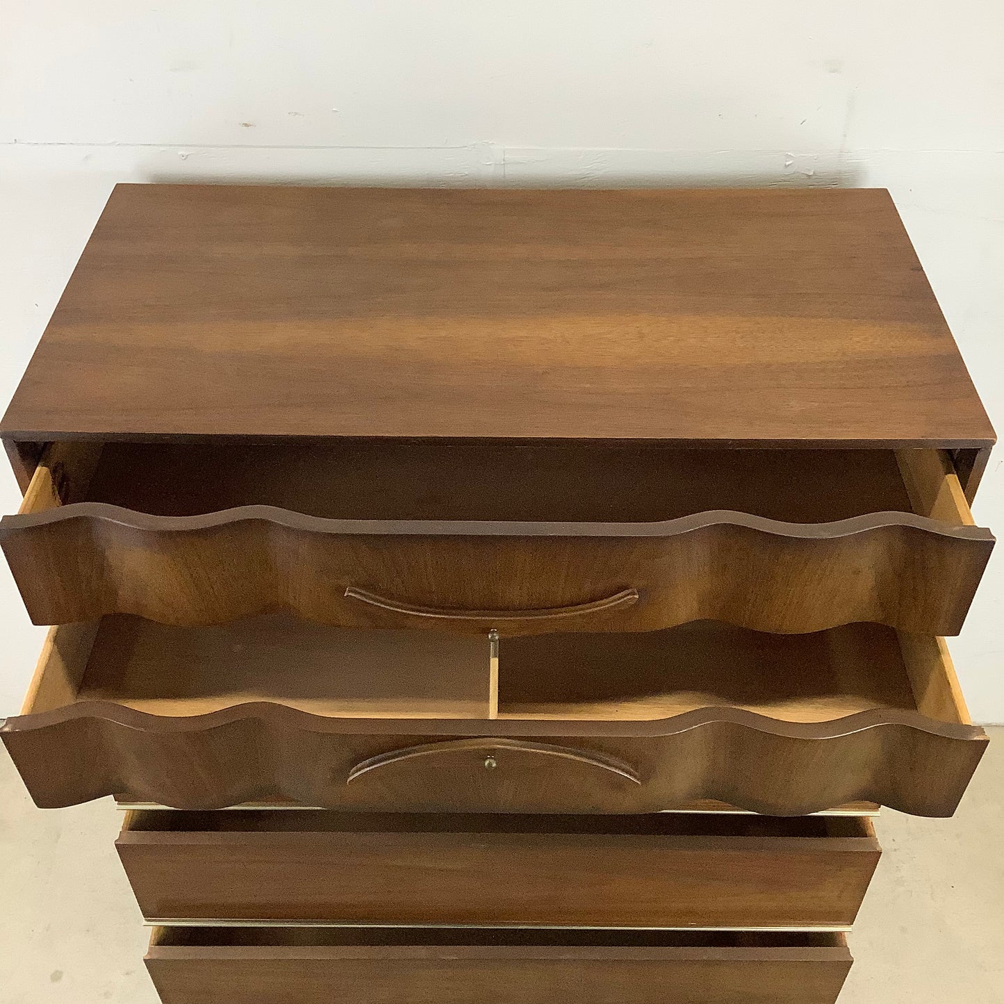 Mid-Century Walnut Highboy Dresser from Bassett