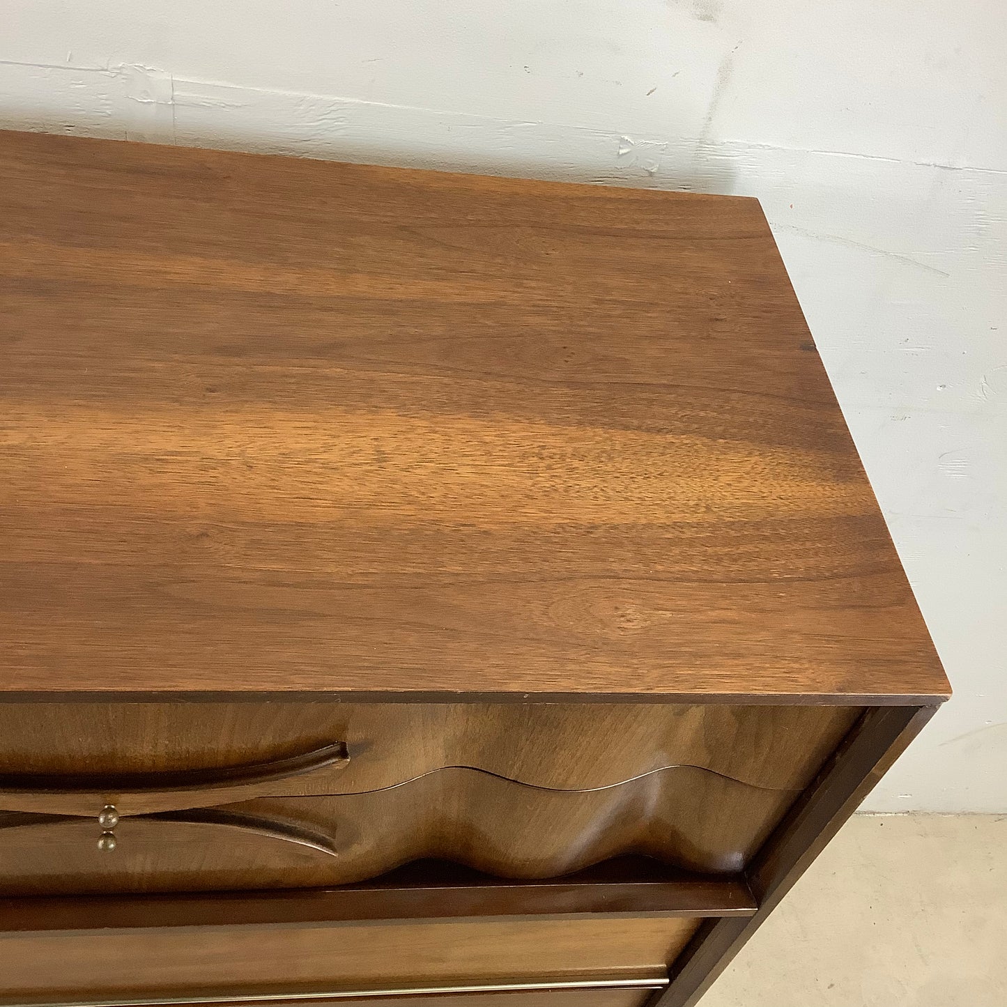 Mid-Century Walnut Highboy Dresser from Bassett
