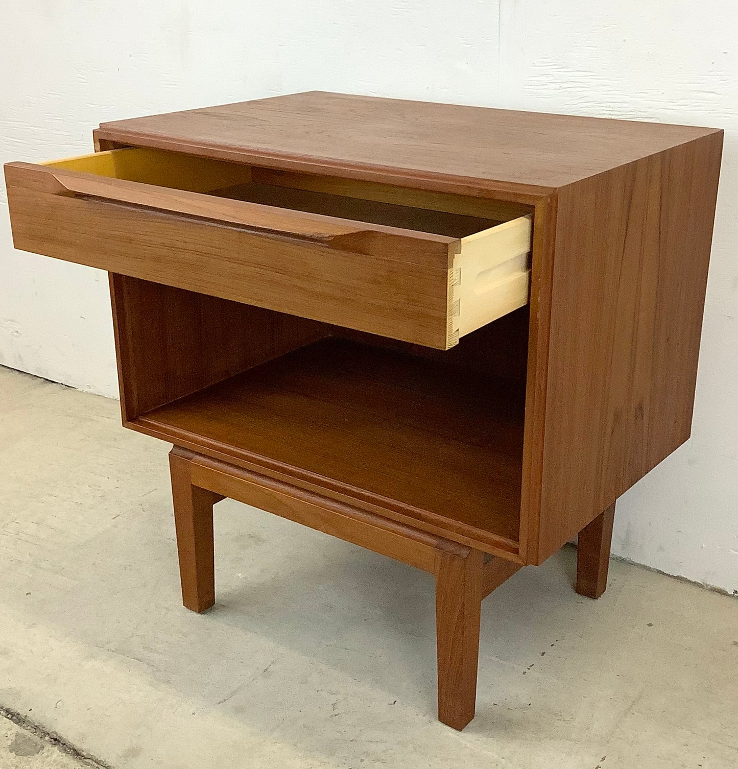 Vintage Modern Scandinavian Design Teak Nightstand- Lyby Mobler
