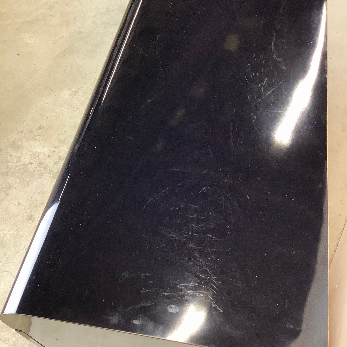 Vintage Modern Black Lacquer Credenza