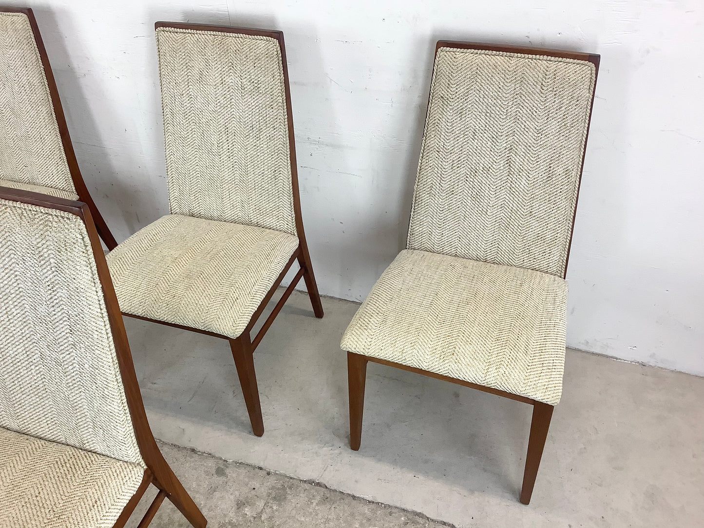 Mid-Century Highback Dining Chairs by Dillingham