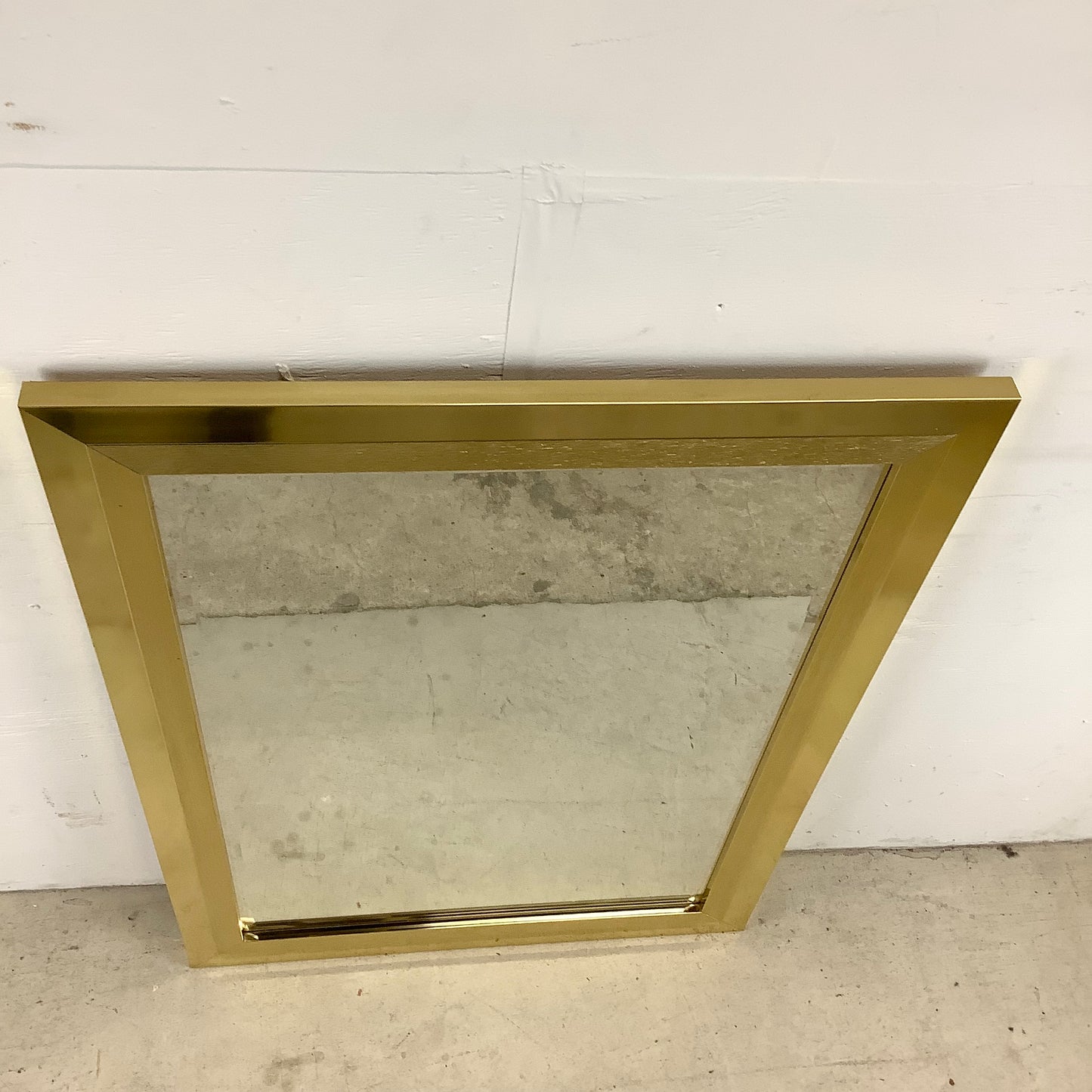 Vintage Modern Brass Frame Mirror
