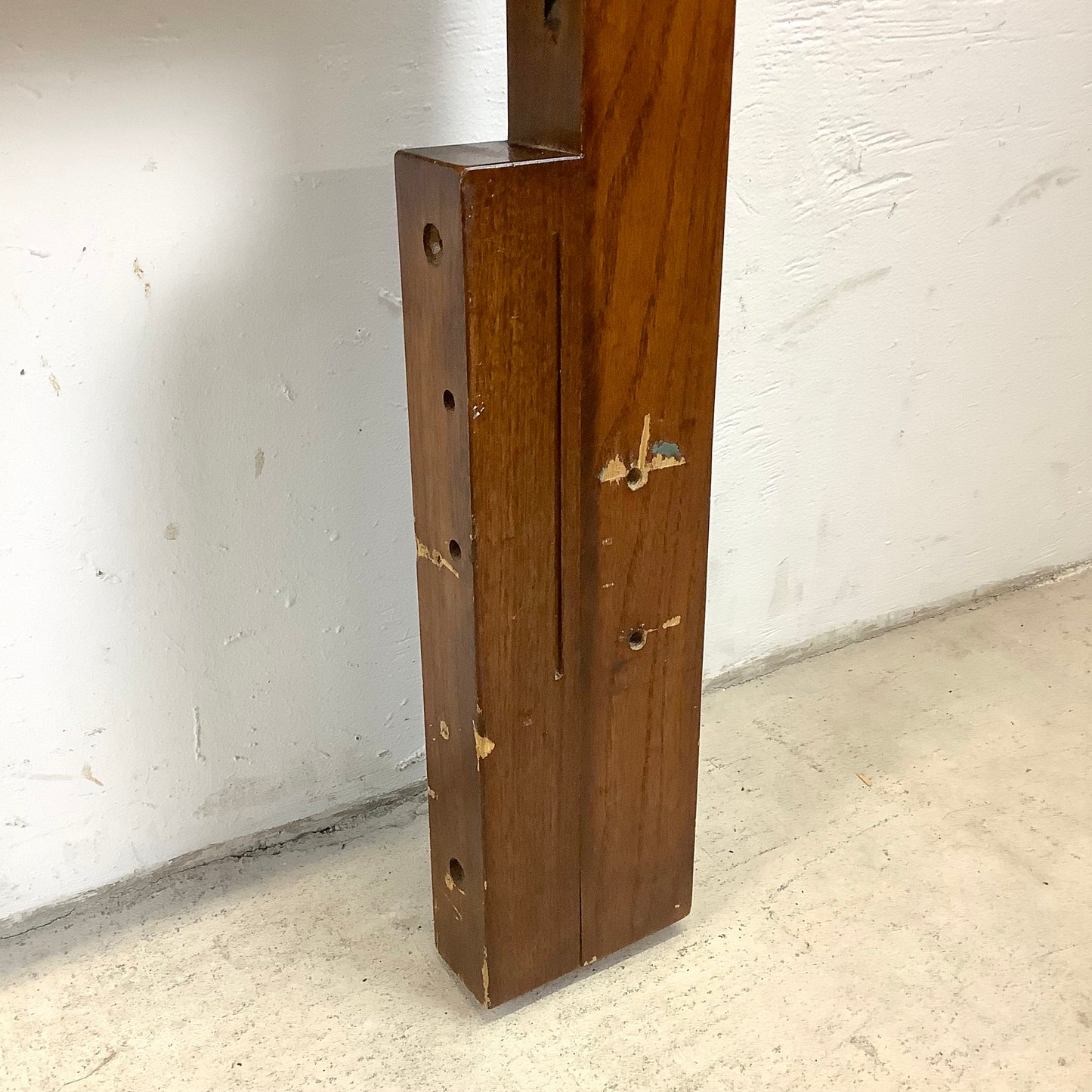 Vintage Mid-Century Burlwood Headboard- Full / Queen Size