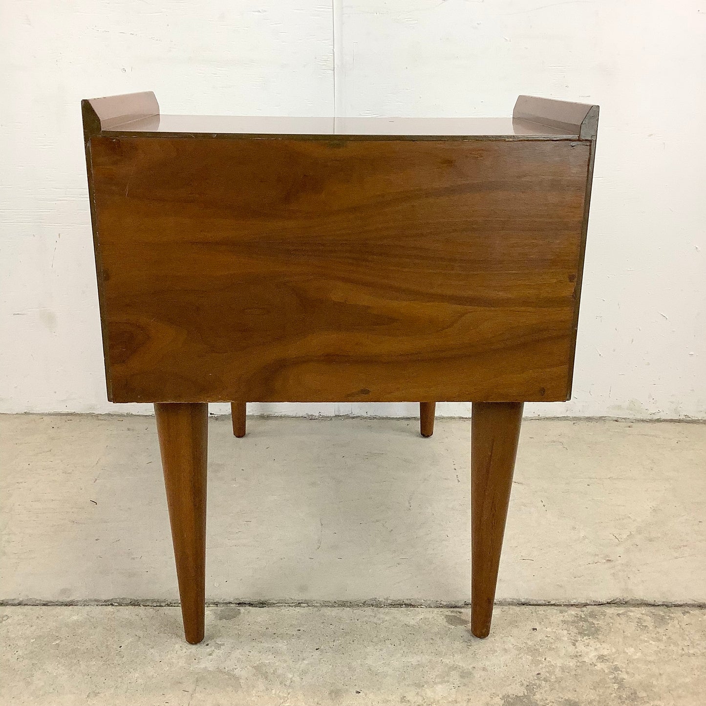 MCM Two Tier Sculptural Walnut End Table