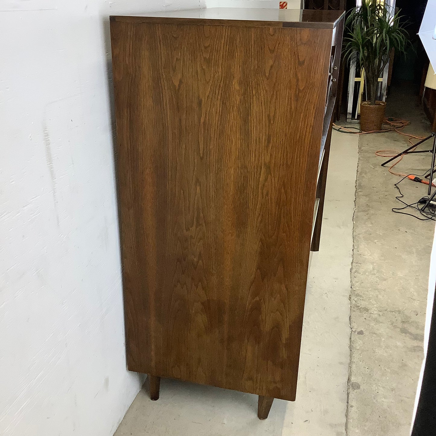Mid-Century Walnut Highboy Dresser from Bassett